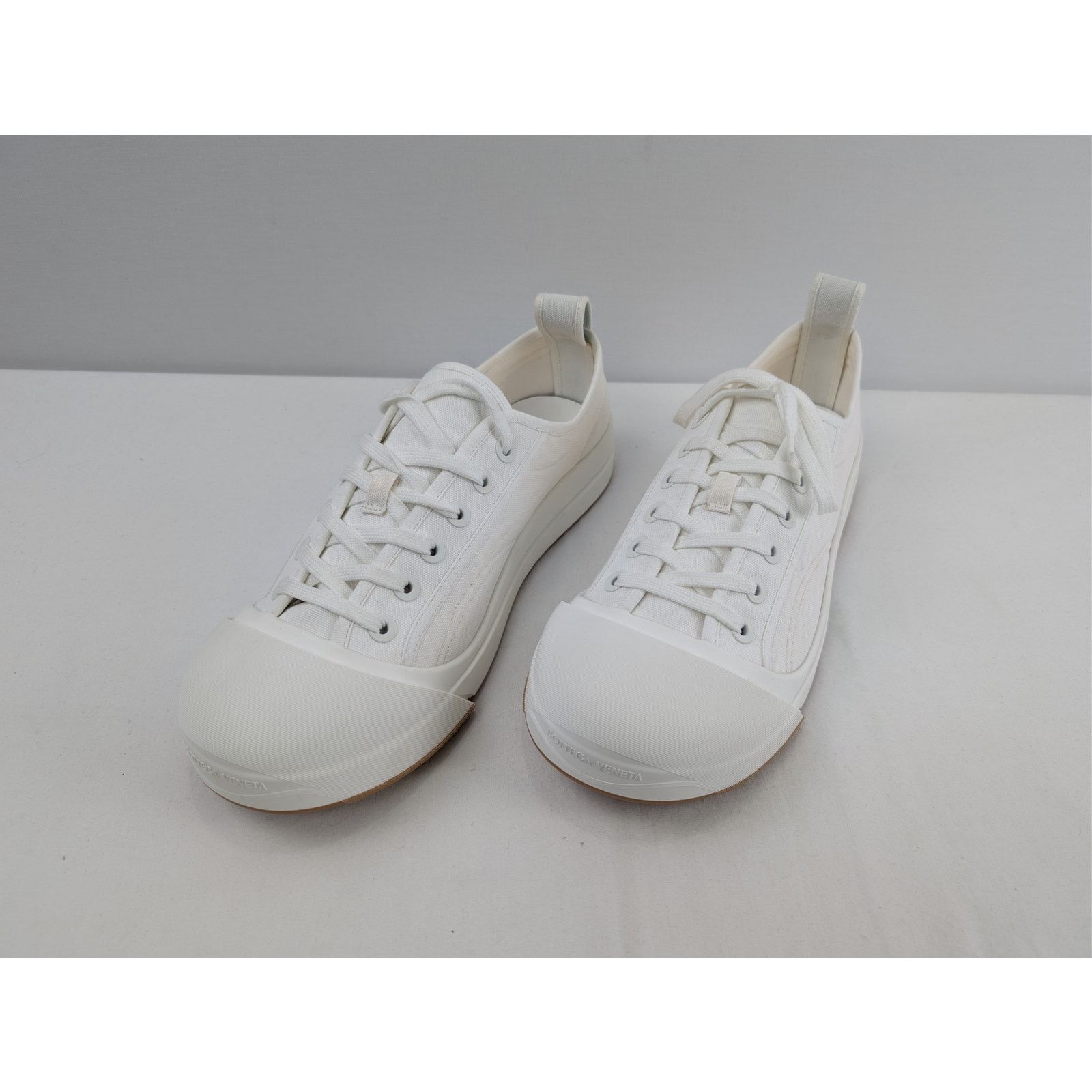 Bottega Veneta o1rshd1 Canvas Vulcan Low Top Sneakers in Optic White Size US 13 / EU 46 - 8 Thumbnail