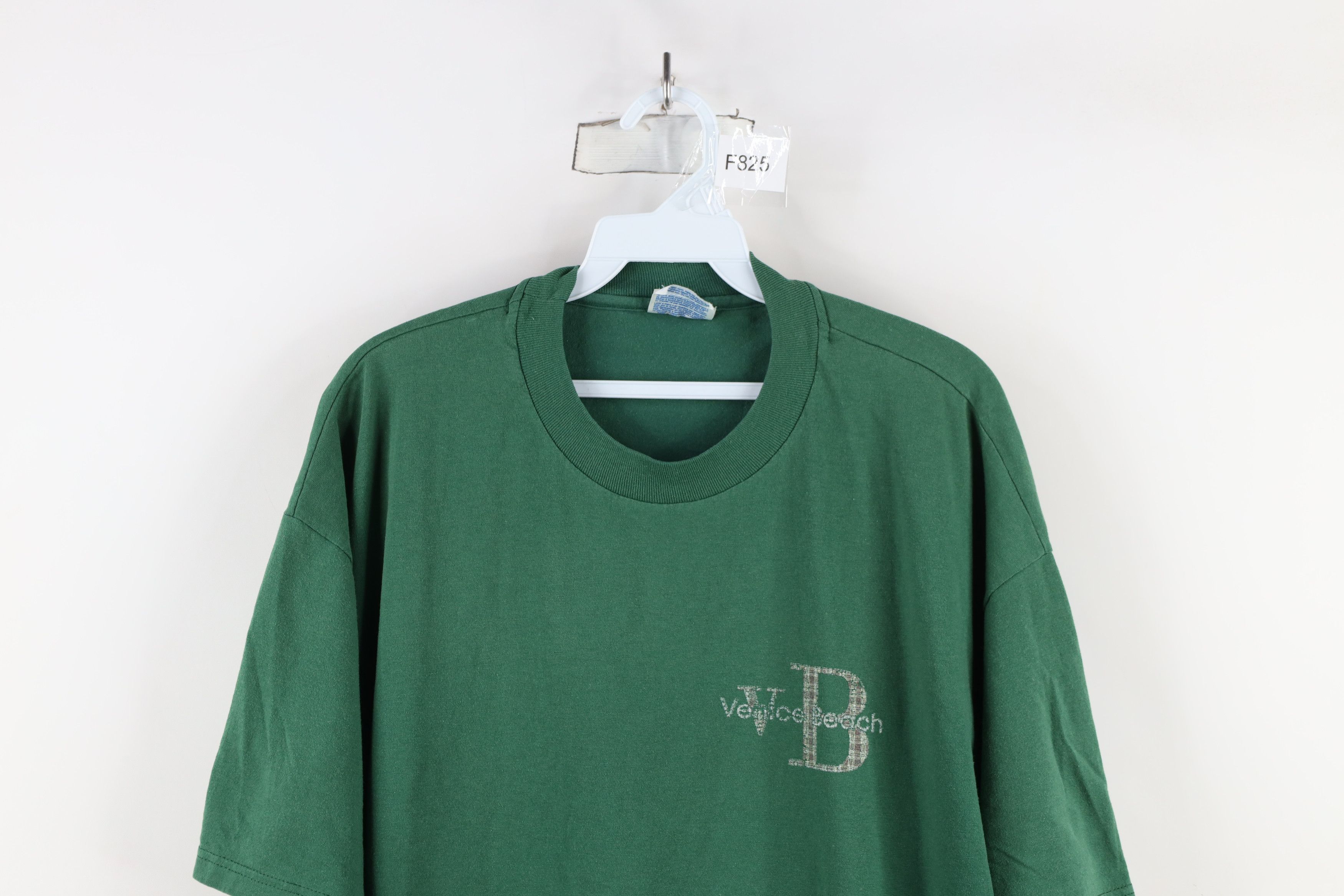 Vintage Vintage 90s Streetwear Spell Out Venice Beach T-Shirt Green Size US XL / EU 56 / 4 - 2 Thumbnail