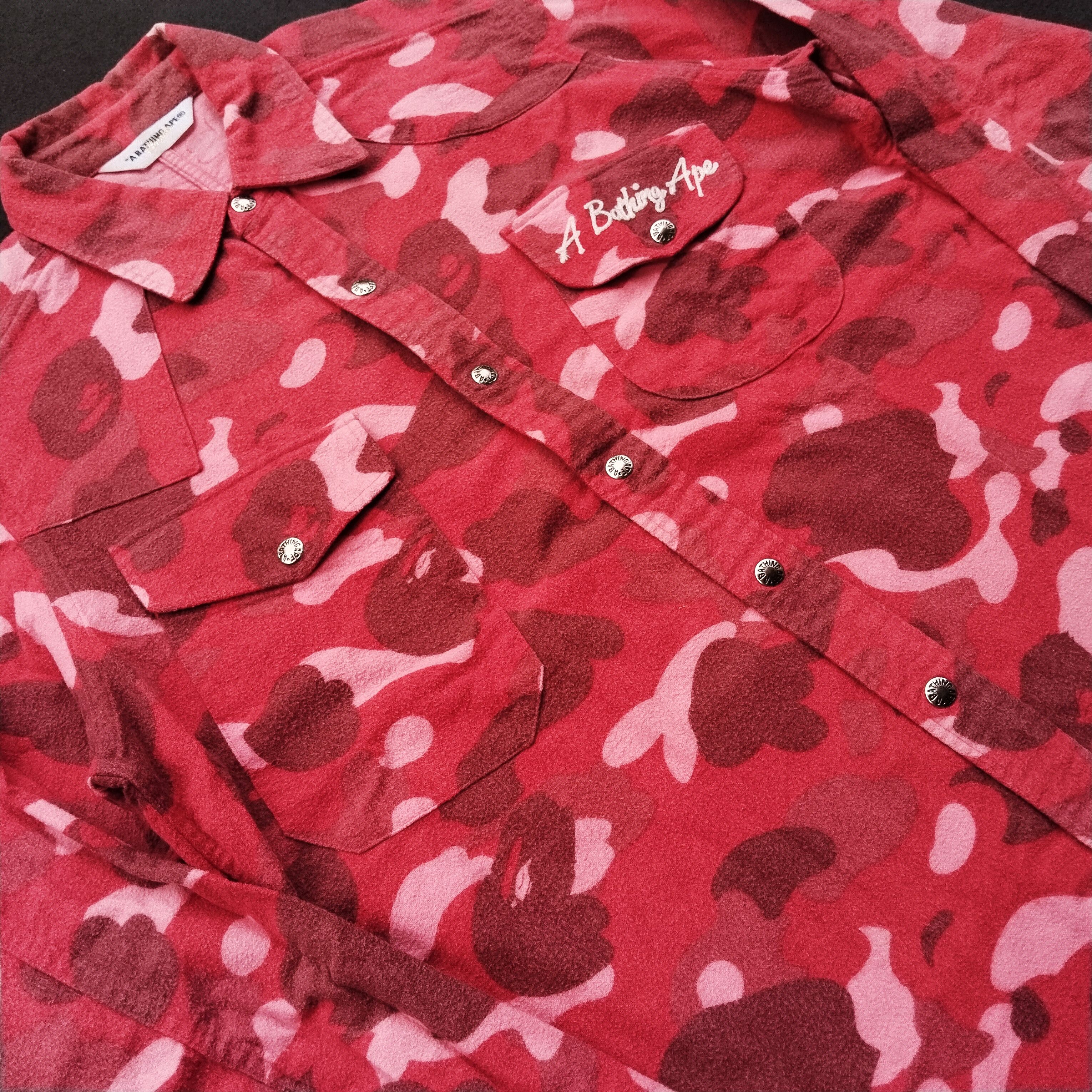 Bape 2008 Bape NFS Red Camo Button Up Size US S / EU 44-46 / 1 - 3 Thumbnail