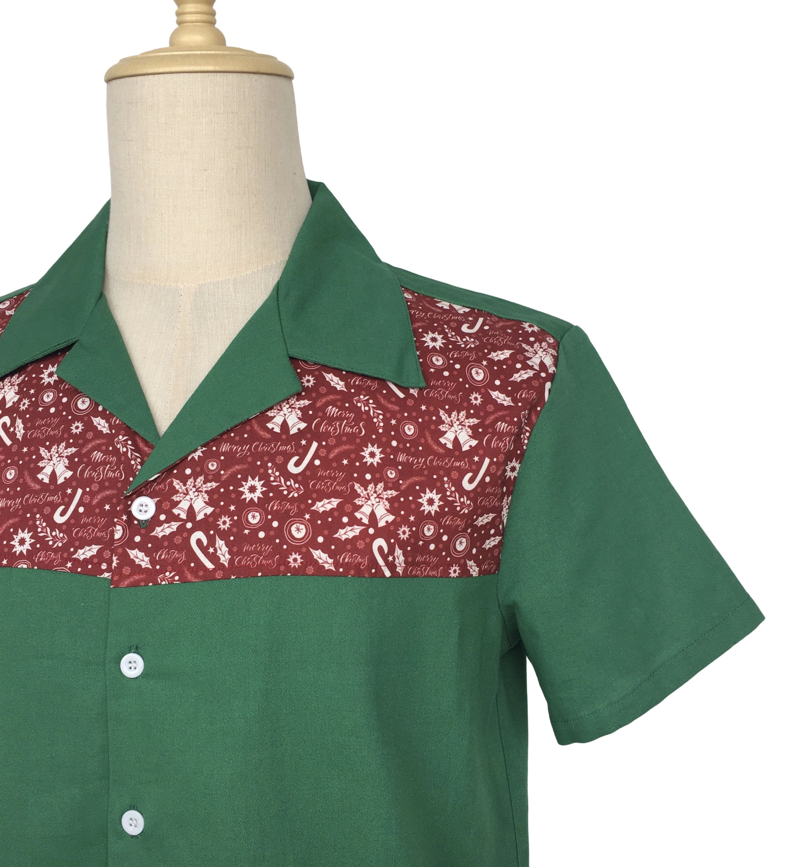 Other Green shirts, short sleeves,panel contrast,casual Size US M / EU 48-50 / 2 - 8 Thumbnail