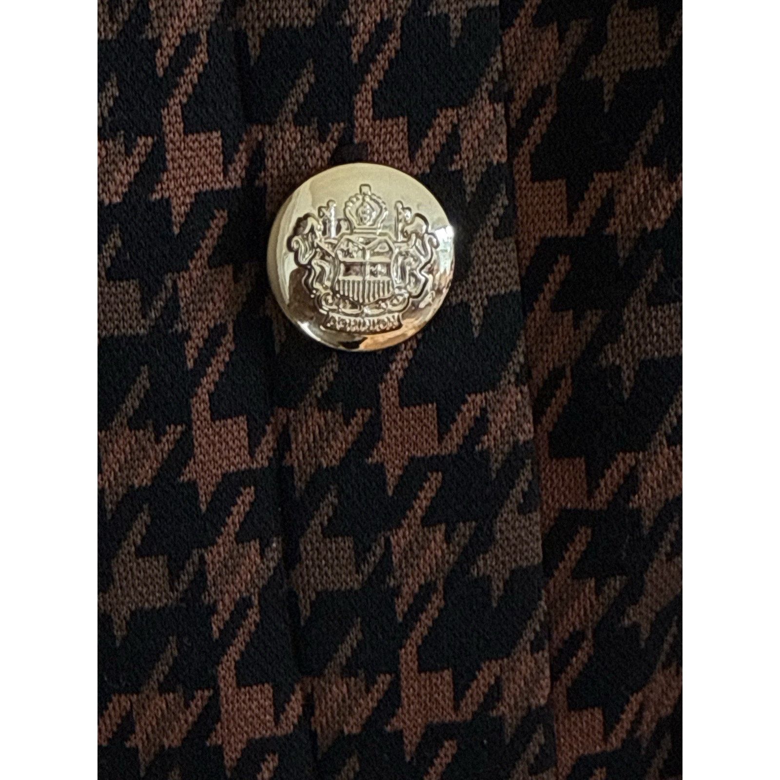 Anne Klein Anne Klein dress Black Multi Houndstooth Gold Buttons XS Size XS / US 0-2 / IT 36-38 - 4 Thumbnail