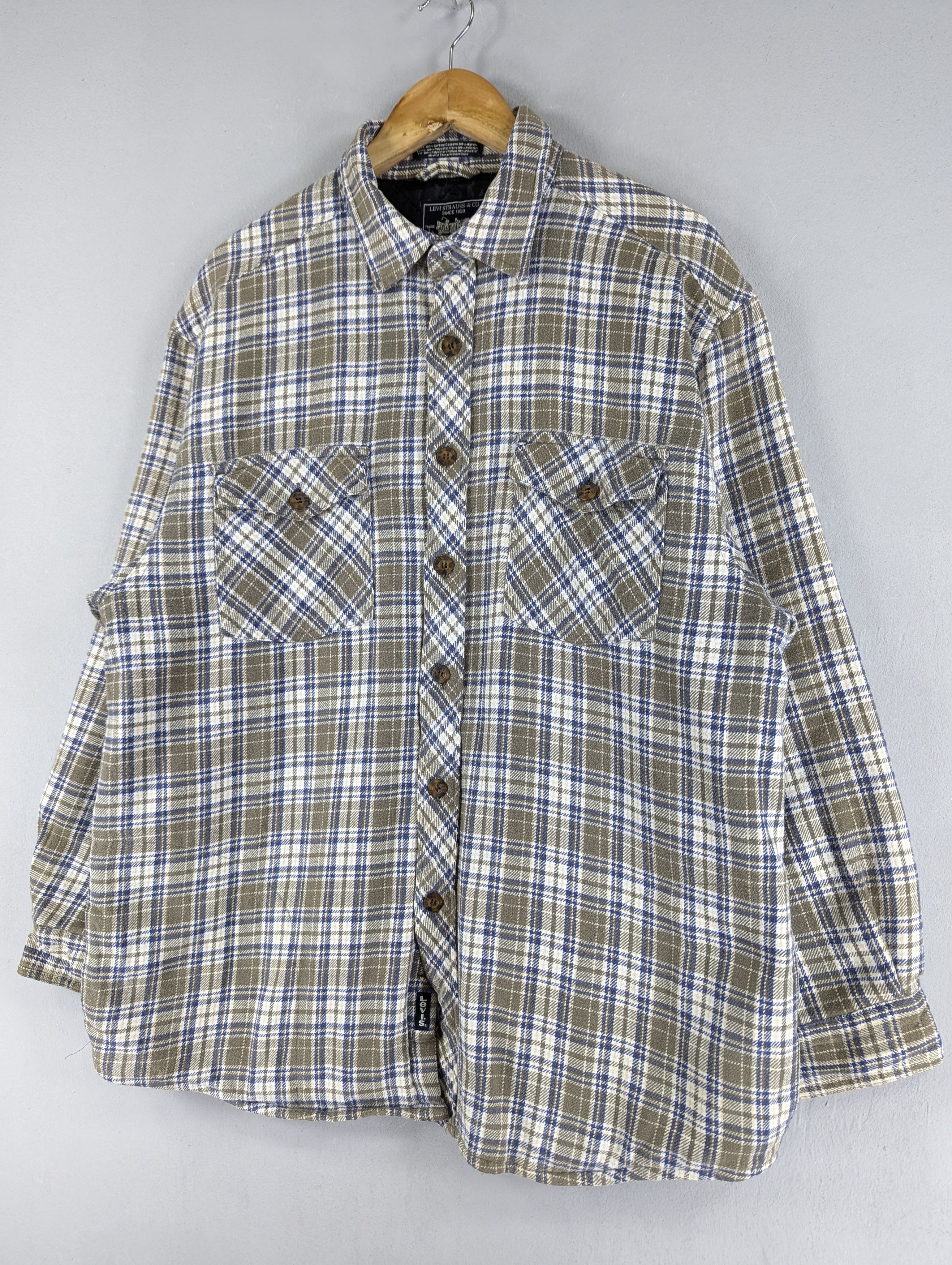 Levi's Levi's Strauss Quilted Lined Flannel Button Ups Jacket Size US L / EU 52-54 / 3 - 2 Thumbnail