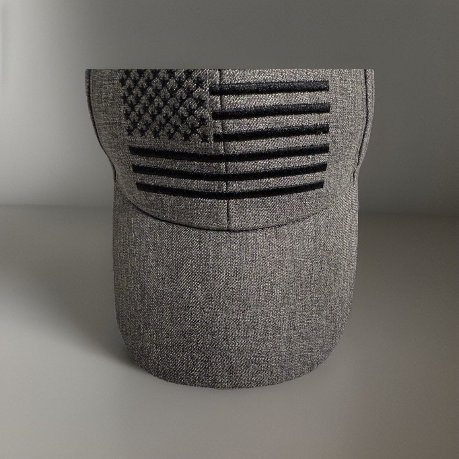 & Other Stories USA Flag Hat Gray Black Military Army Trucker Embroidered Size ONE SIZE - 3 Thumbnail