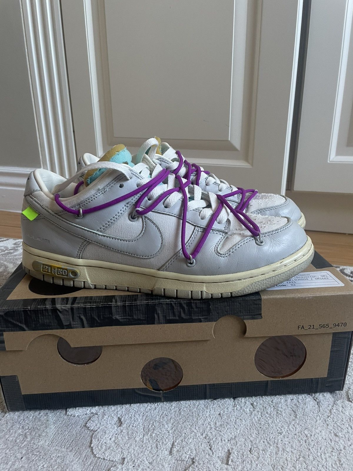 Nike × Off-White Dunk low x Off White LOT21 9us | Grailed 