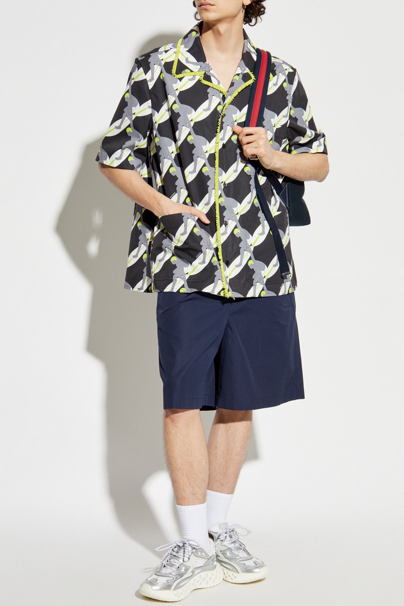 Gucci o1la5ras0626 Cotton Poplin Shorts in Blue Size US 28 / EU 44 - 2 Thumbnail