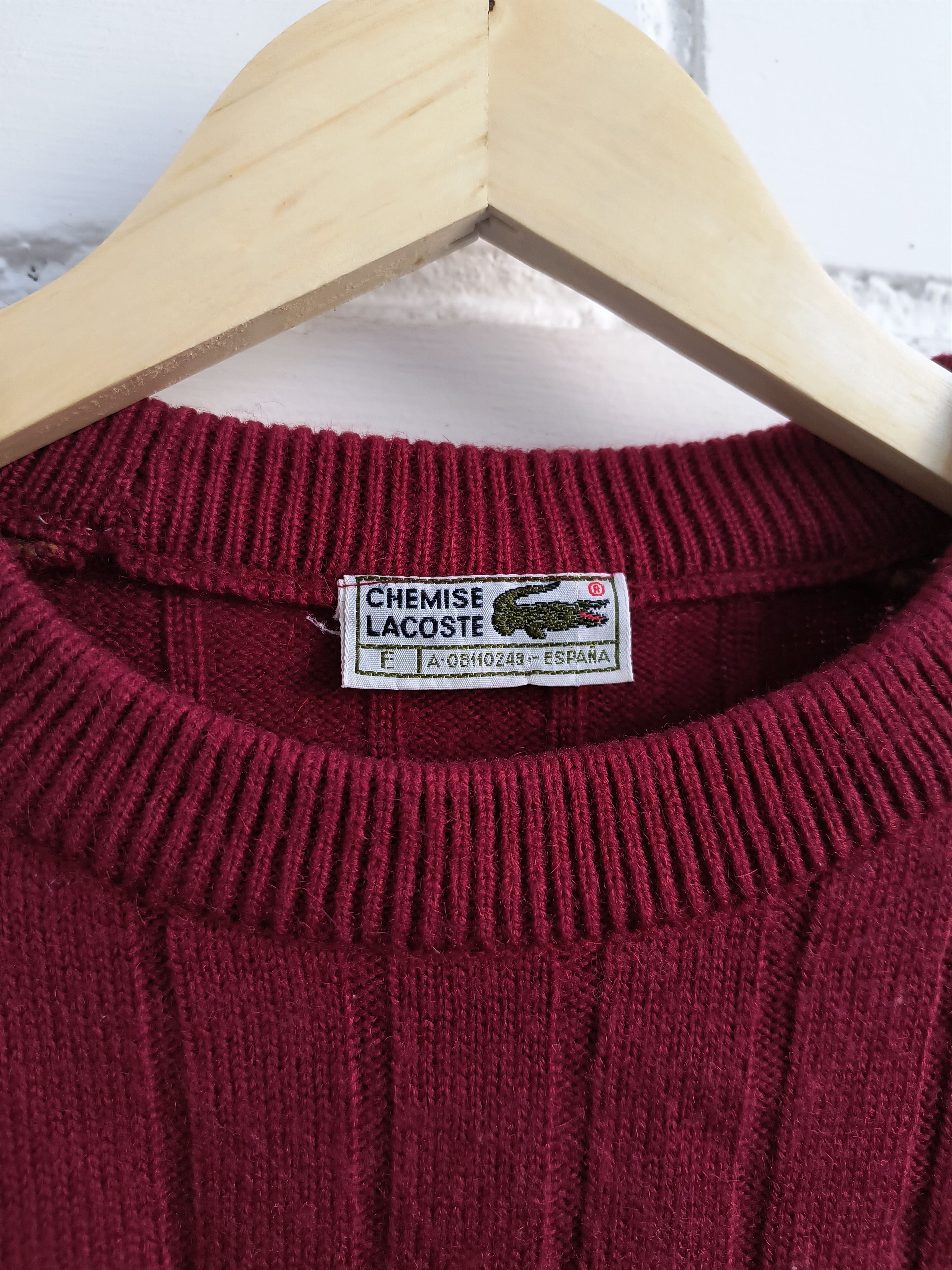 Lacoste Vintage Lacoste Cable Knit Sweater Size US L / EU 52-54 / 3 - 6 Thumbnail