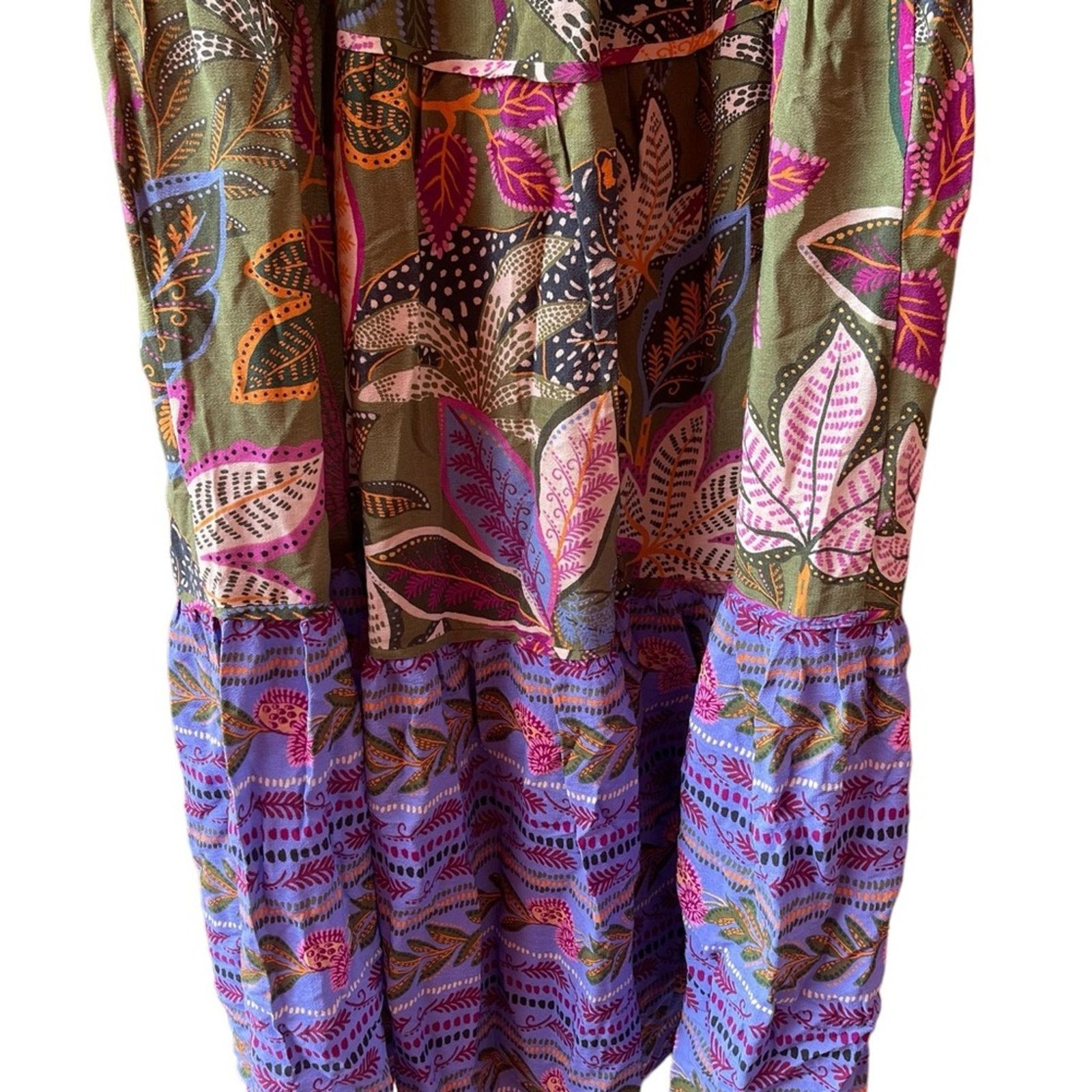 Farm Rio NWT Farm Rio Green Wild Jungle Corset Midi Dress Tropical S Size S / US 4 / IT 40 - 10 Thumbnail