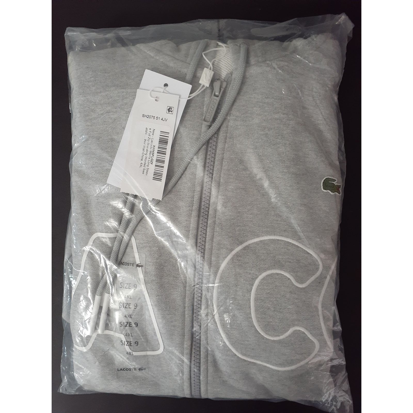 Lacoste Lacoste Men's Long Sleeve Full Zip Branding Worded 4XL Size US XXL / EU 58 / 5 - 2 Thumbnail