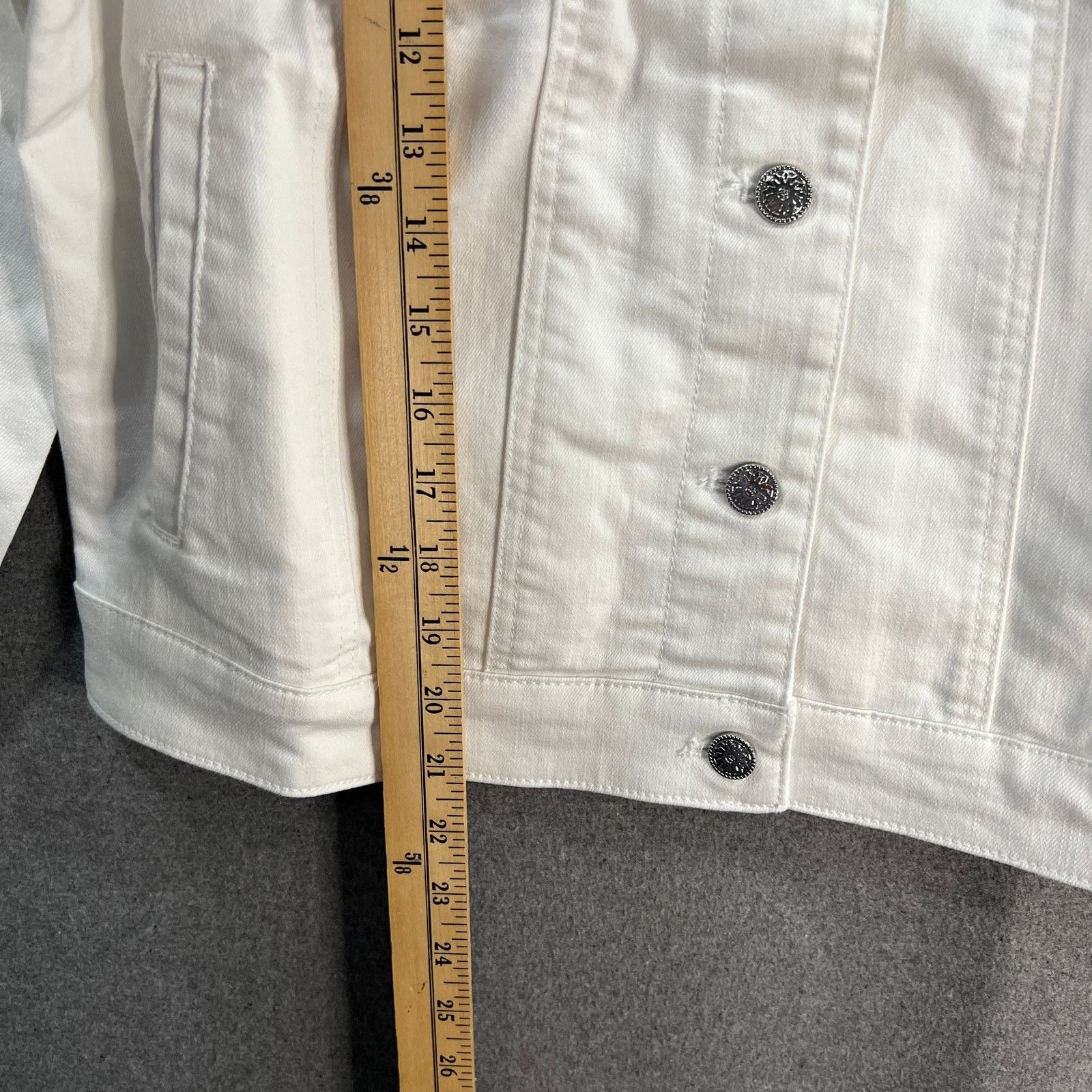 Other Studio Park x Kerstin Lindquist White Denim Jacket Size M / US 6-8 / IT 42-44 - 6 Thumbnail