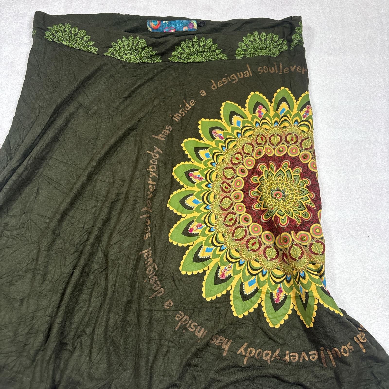 Desigual vintage green desigual floral midi skirt Size 40" / US 18 - 4 Thumbnail