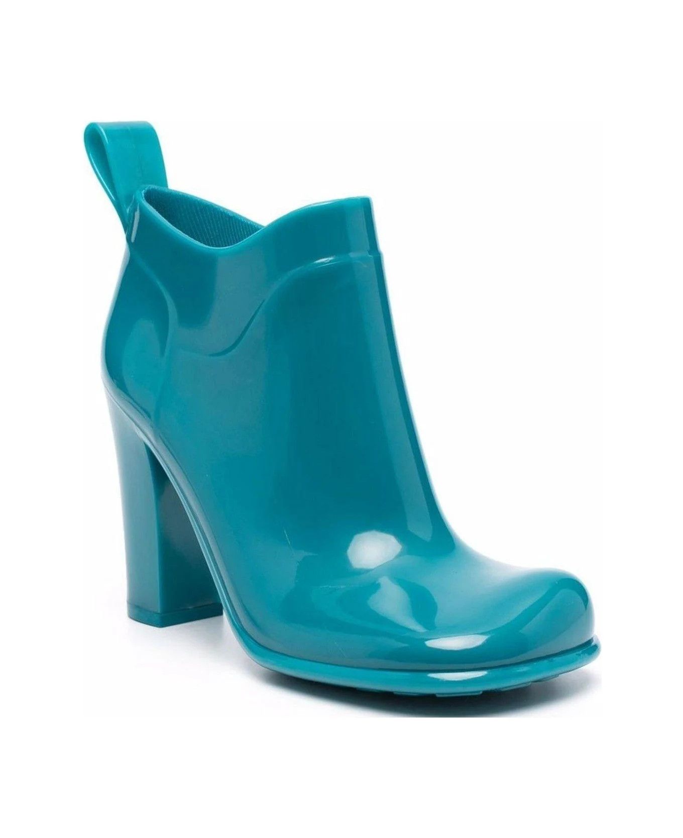 Bottega Veneta o1y0725 Rubber Ankle Boots in Deep Teal Size US 7 / IT 37 - 2 Thumbnail