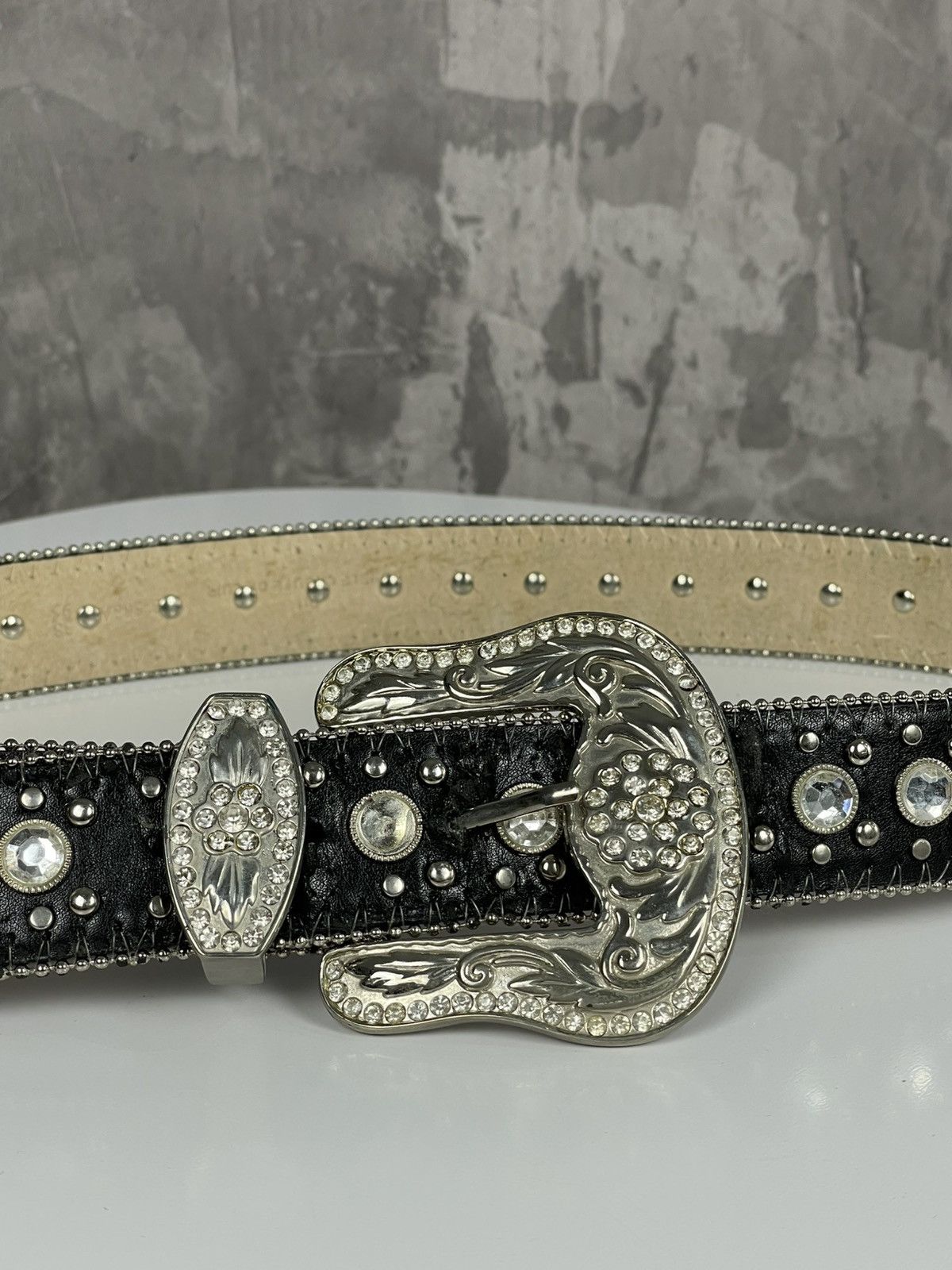 20471120 × Hysteric Glamour × Japanese Brand Y2K Crazy Rhinestones Glamour Bb Simons Style Belt Size ONE SIZE - 5 Thumbnail