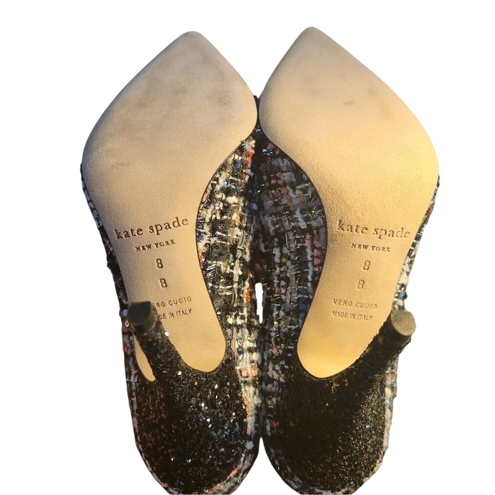 Kate Spade Kate Spade Lacy Black/MultiStar Heels Size US 8 / IT 38 - 10 Thumbnail
