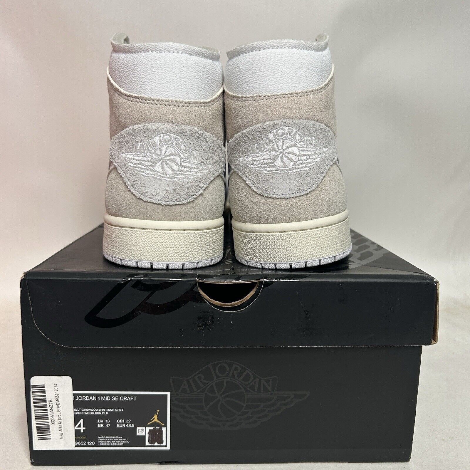 Nike Nike Air Jordan 1 Mid SE Craft “Tech Grey Light Orewood” Size US 14 / EU 47 - 4 Thumbnail