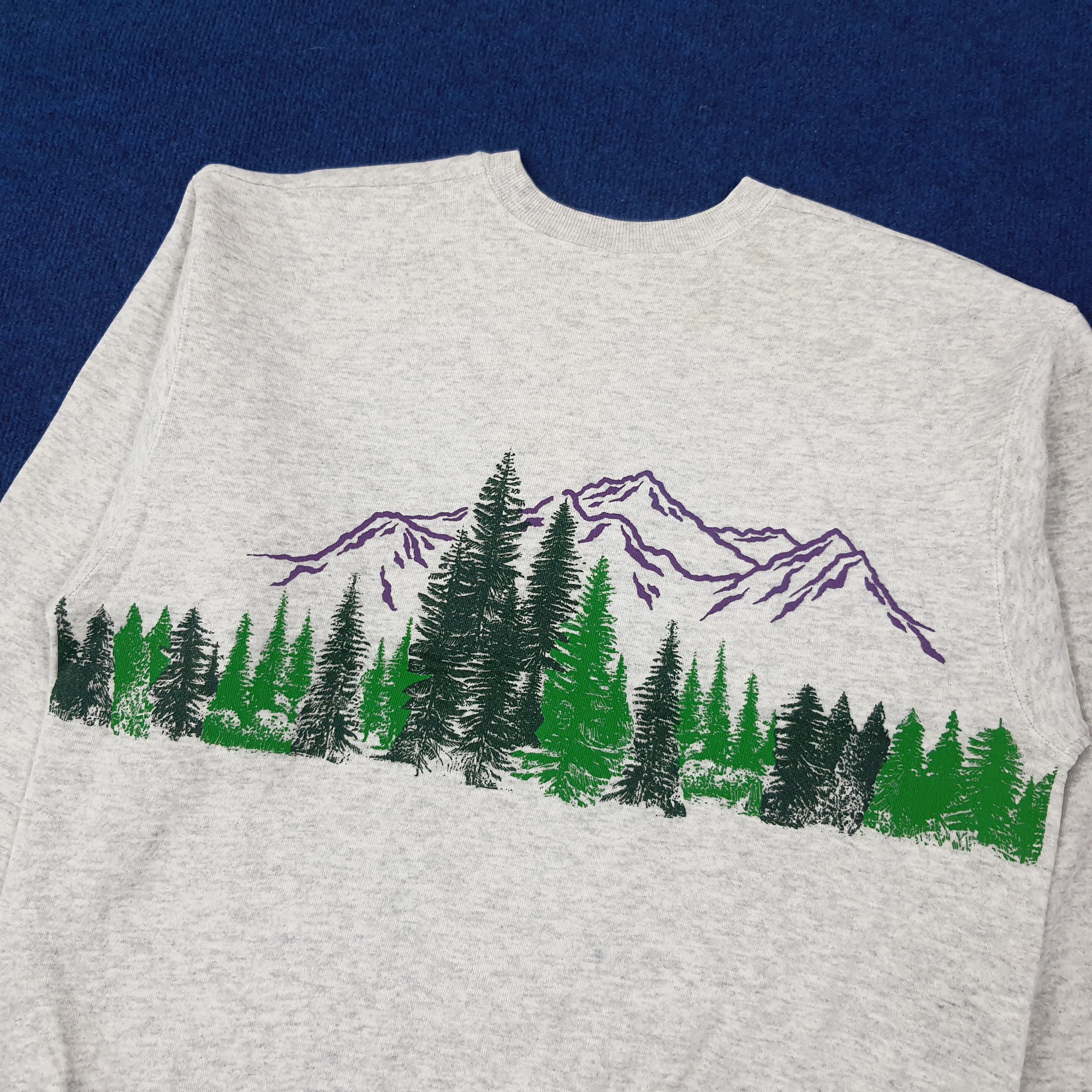 Hanes Vintage Lake Tahoe Nature Outdoor Sweatshirt C236N7 Size US L / EU 52-54 / 3 - 4 Thumbnail