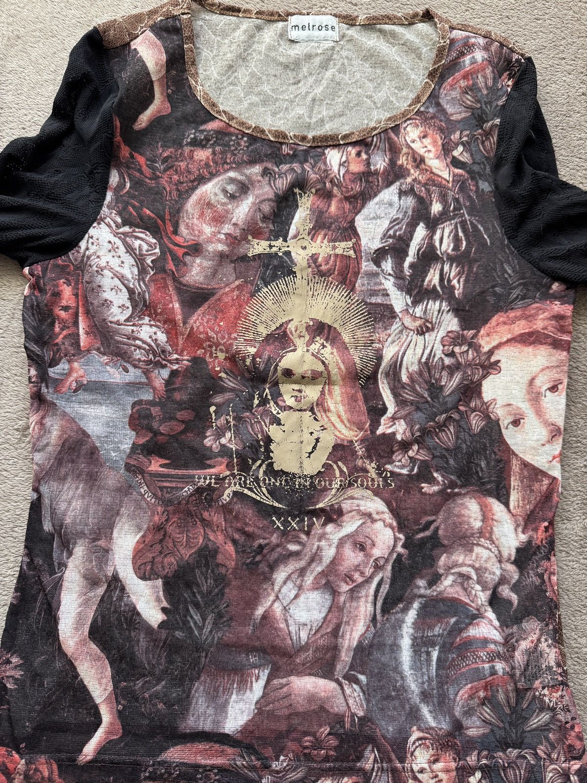 14th Addiction Renaissance AOP Melrose Meshed Long Sleeve Gaultier vibe Size S / US 4 / IT 40 - 2 Thumbnail