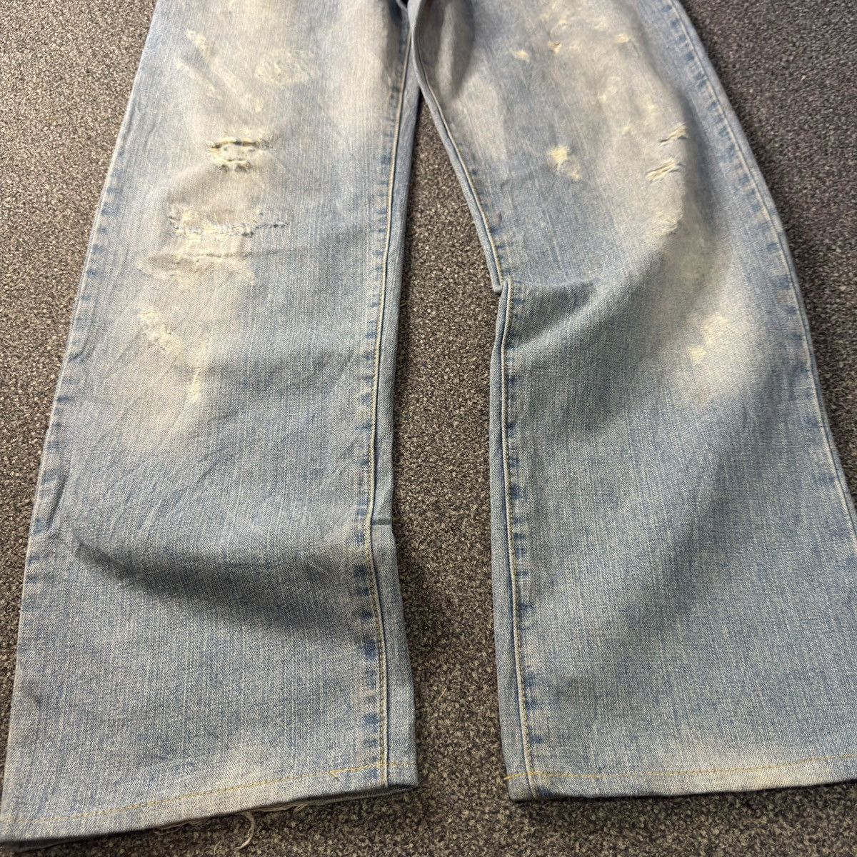 Dolce & Gabbana Vintage Rare 90s Blue Faded Distressed Denim Size US 34 / EU 50 - 8 Thumbnail