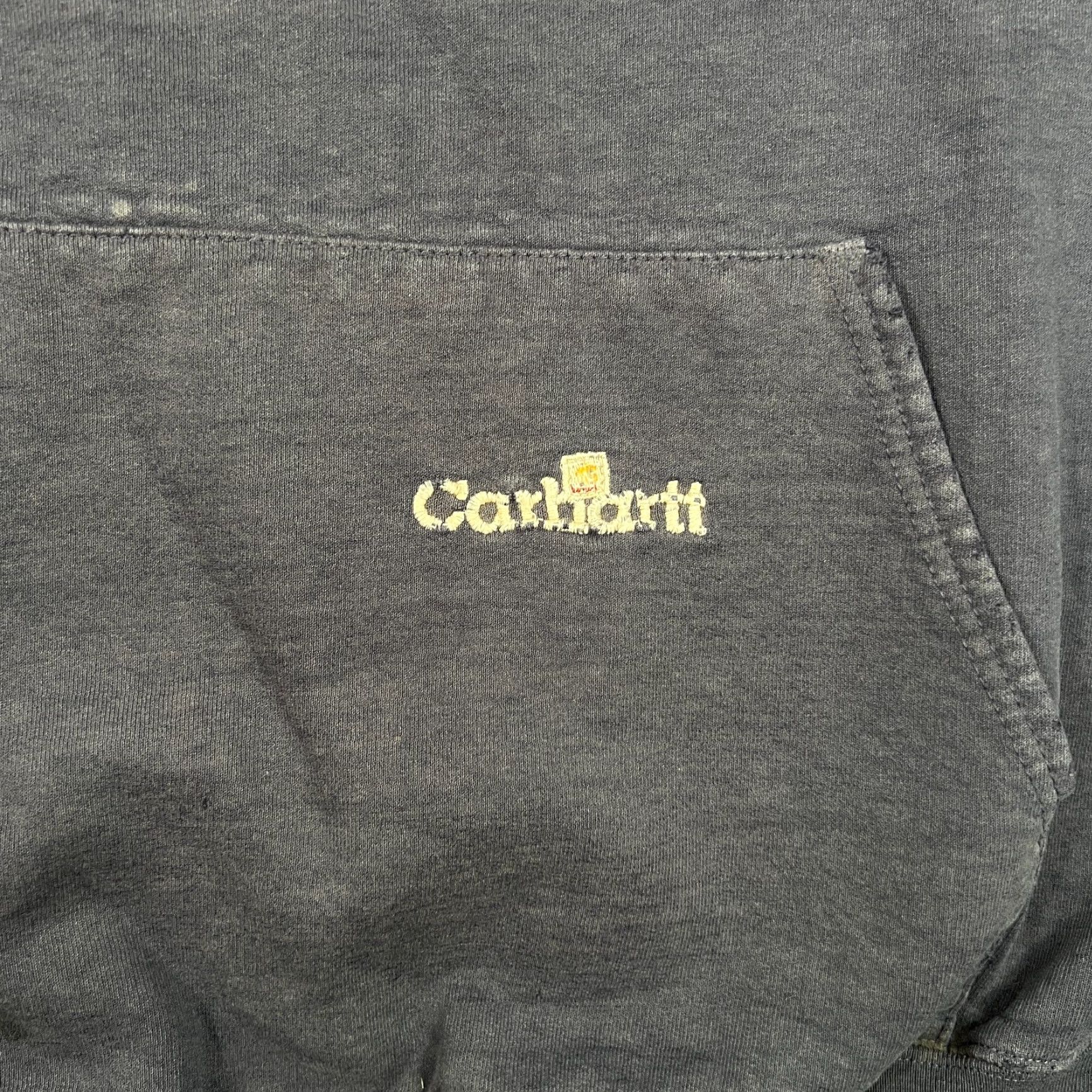 Carhartt VINTAGE Carhartt Hoodie Sweatshirt Pullover Workwear XL Navy Distressed 90s Mens Hoodie Pullover Carhartt K132 Size US XL / EU 56 / 4 - 2 Thumbnail