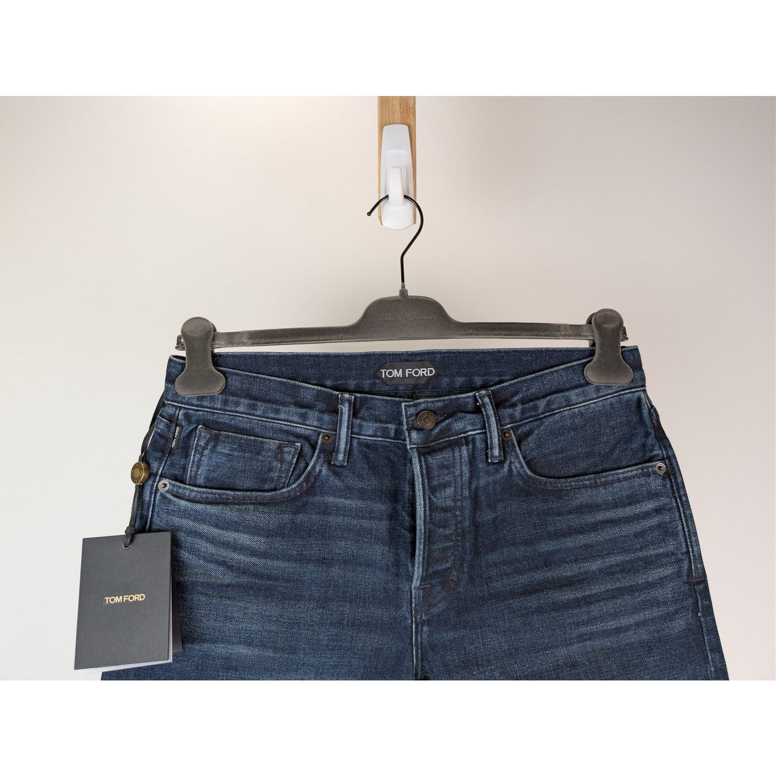 Tom Ford o1rshd1 Slim Fit Denim Jeans in Navy Blue Size US 32 / EU 48 - 3 Thumbnail
