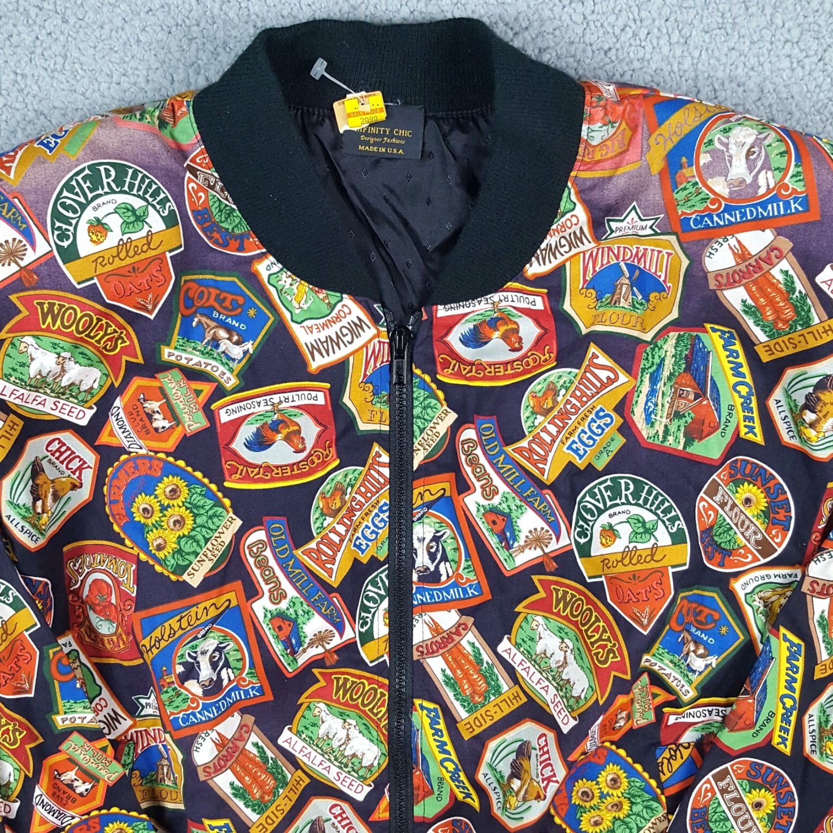 Vintage Vintage Infinity Chic Windbreaker Jacket Women's One Size 80s Farm Patch USA Made Outdoor Retro 90s Y2K Cowboy Garden Size ONE SIZE - 2 Thumbnail