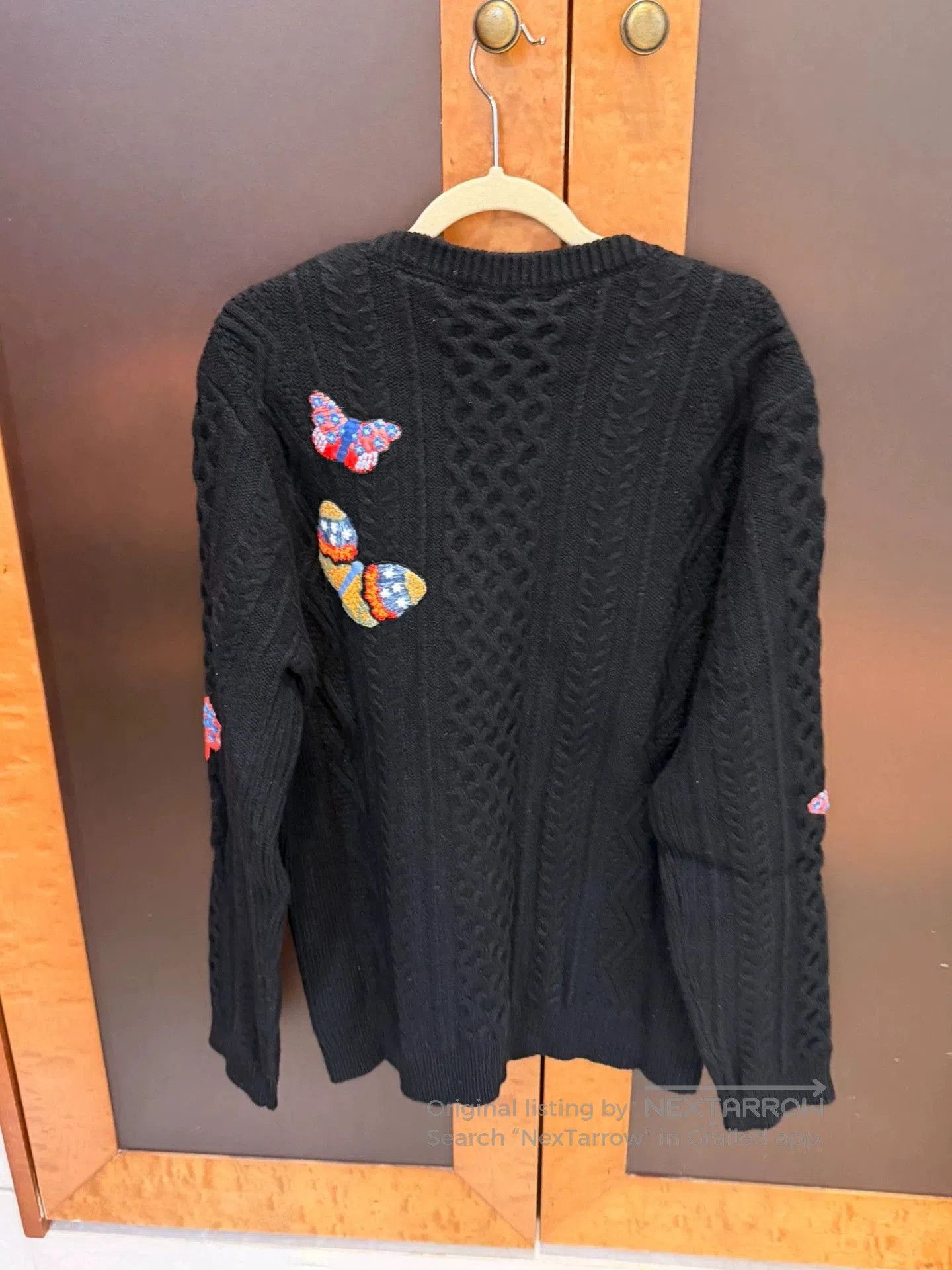Valentino Valentino Butterfly Embroidered Sweater L. Size US L / EU 52-54 / 3 - 4 Thumbnail