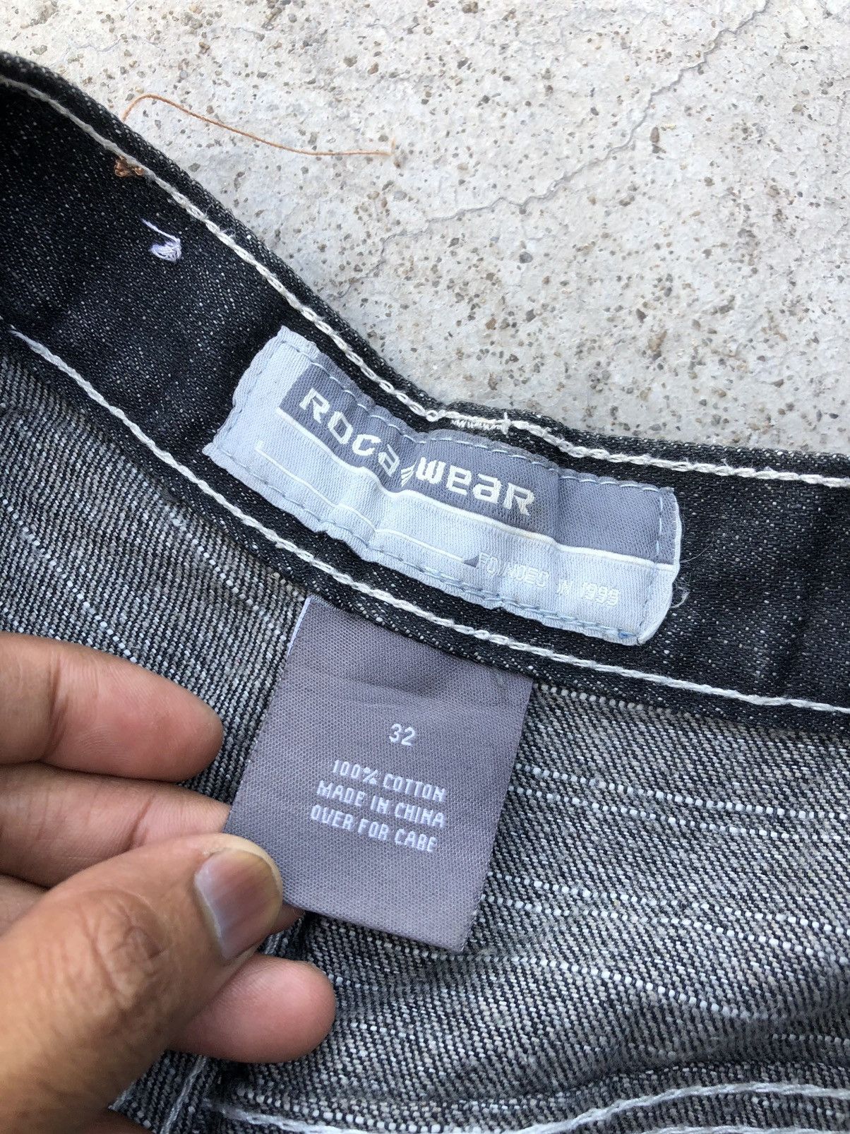 Rocawear BAGGY⚡️⚡️ROCAWEAR WASHED BLACK DENIM Size US 32 / EU 48 - 3 Thumbnail