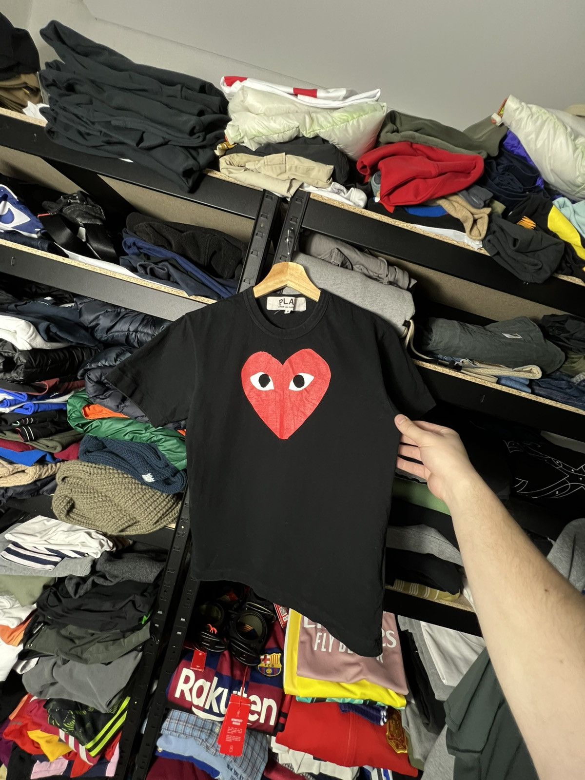 Comme des Garcons CDG Comme des Garçons Play Black T-Shirt Red Heart Logo Size US S / EU 44-46 / 1 - 4 Thumbnail