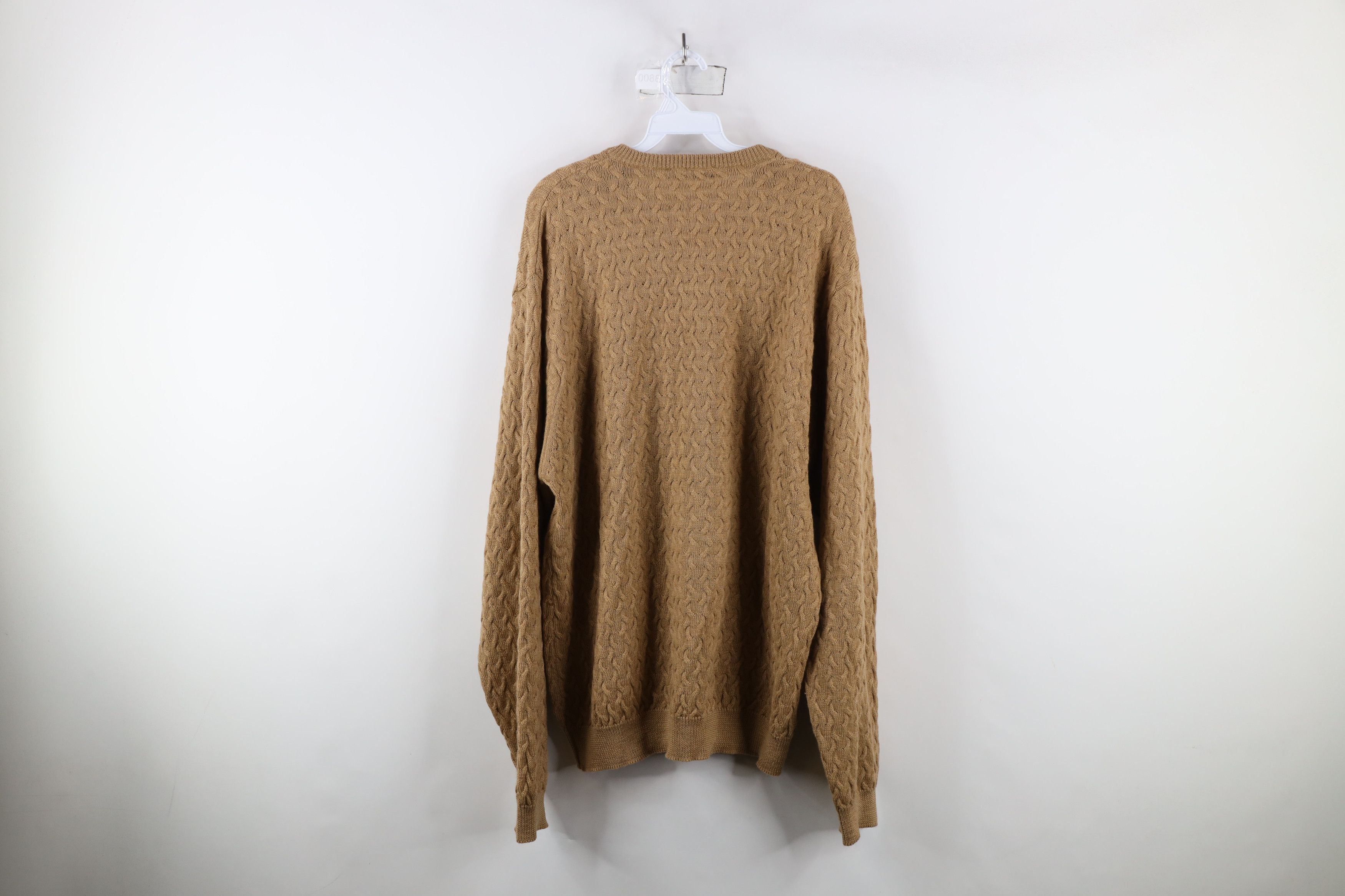 Vintage Vintage 90s Streetwear Weave Wool Knit V-Neck Sweater Size US XL / EU 56 / 4 - 9 Thumbnail