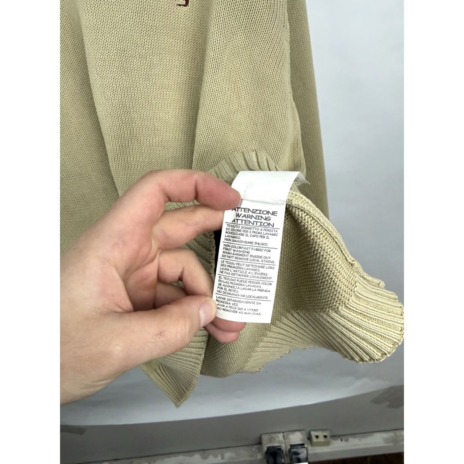 Marlboro VINTAGE Marlboro Classics Sweater Adult XXL Beige Knit 90s Mens Size US XXL / EU 58 / 5 - 7 Thumbnail