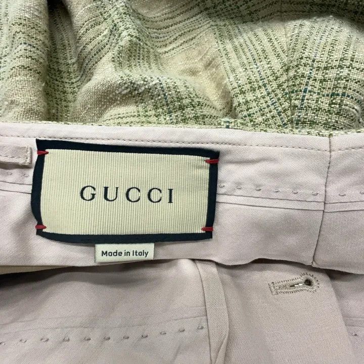 Gucci Gucci FW21 Plaid Linen Pants for Women-2507 Size 35" - 3 Thumbnail