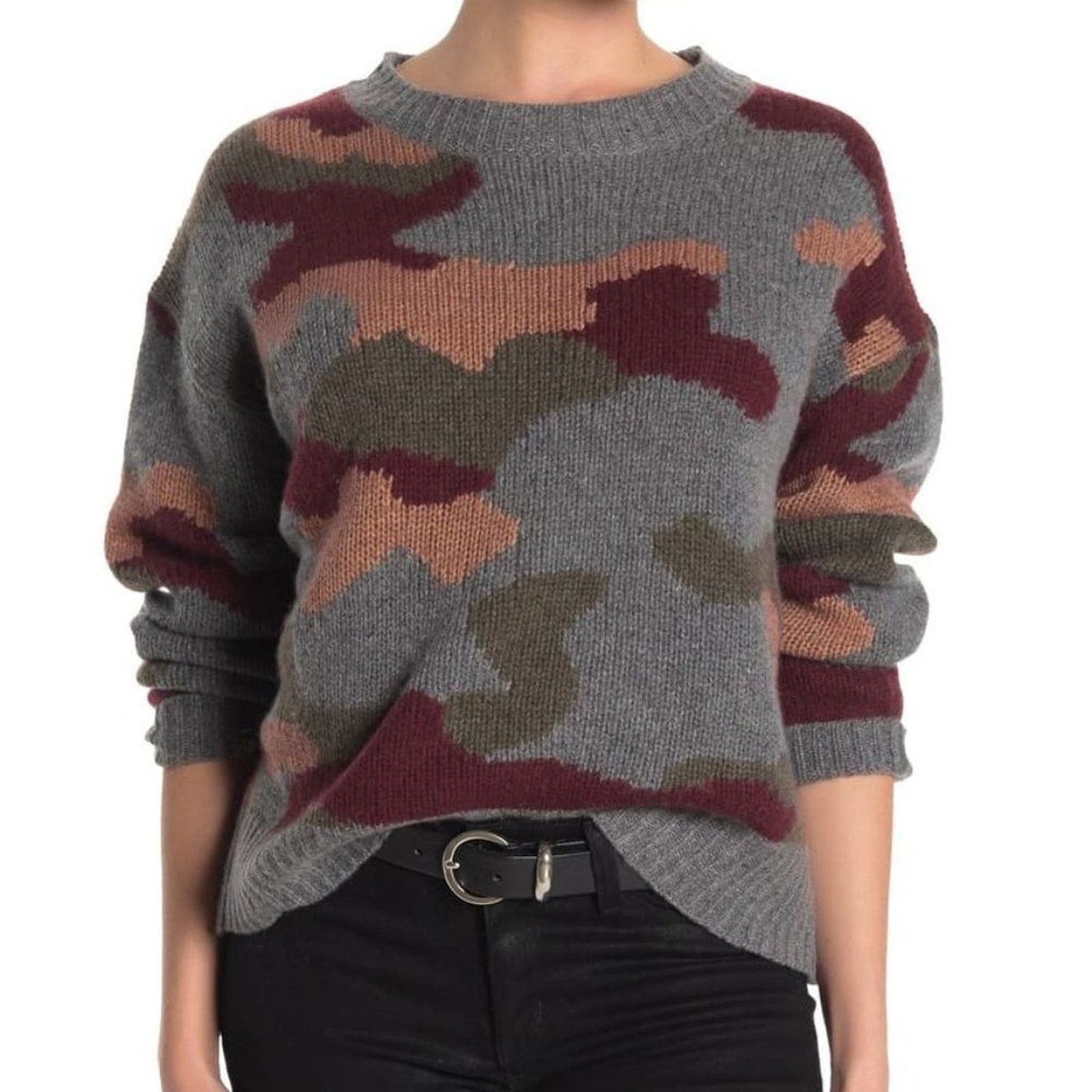 360Cashmere Camo Print Wool & Cashmere Sweater Size S / US 4 / IT 40 - 1 Thumbnail