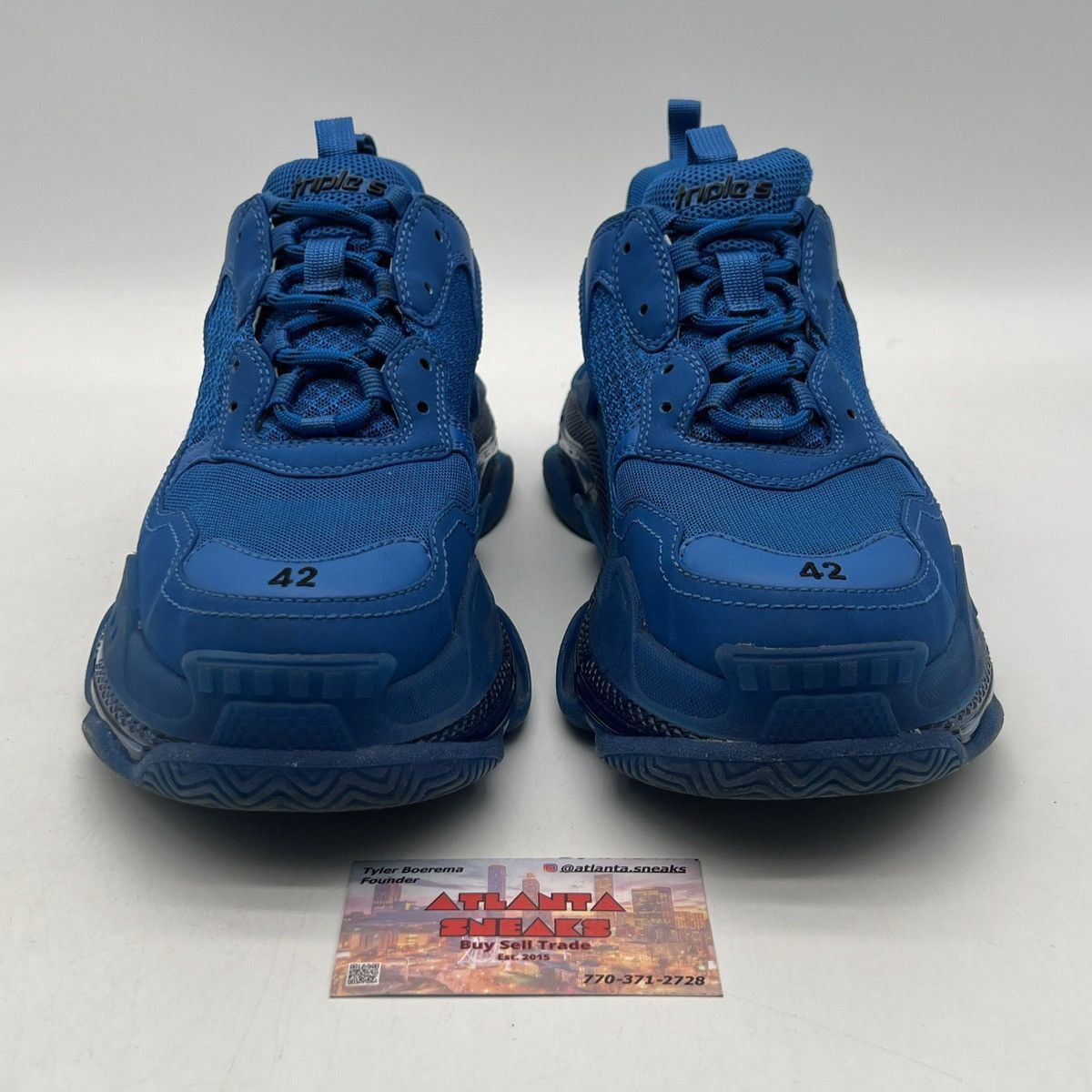 Balenciaga Balenciaga Triple s clear sole deep blue | Grailed