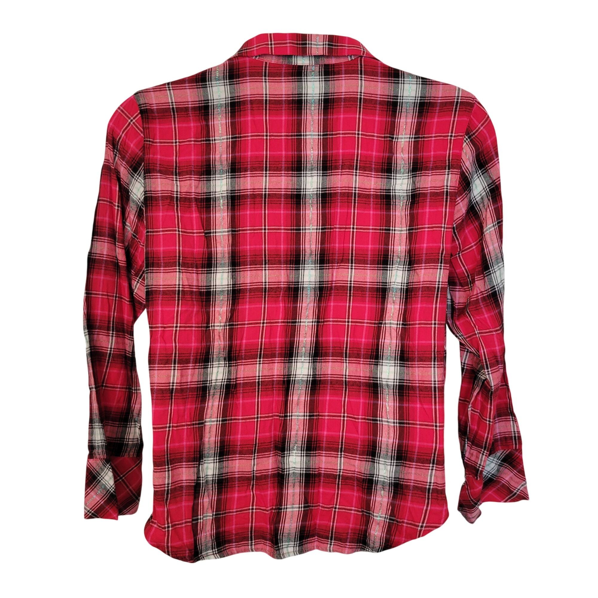 Victoria's Secret Victorias Secret L Red Plaid 2 Piece Pajama Set Lace Trim Sh Size L / US 10 / IT 46 - 4 Thumbnail