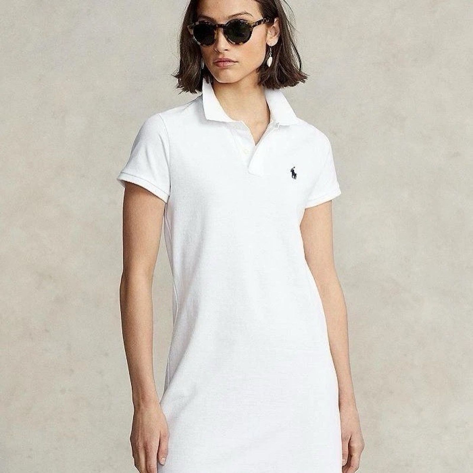 Ralph Lauren NWT Polo Ralph Lauren Womens Polo Shirt Dress White Large Size L / US 10 / IT 46 - 8 Thumbnail