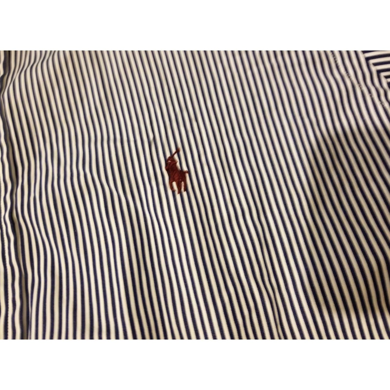 Polo Ralph Lauren Polo Ralph Lauren Dress Shirt XL Mens Blue Cotton Button Stripes Shirt Size 46R - 3 Thumbnail