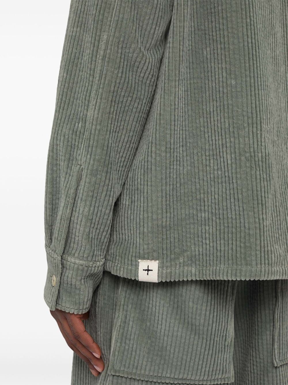 Jil Sander o1w1db10825 Drop-Shoulder Corduroy Shirt in Sage Green Size US S / EU 44-46 / 1 - 5 Thumbnail