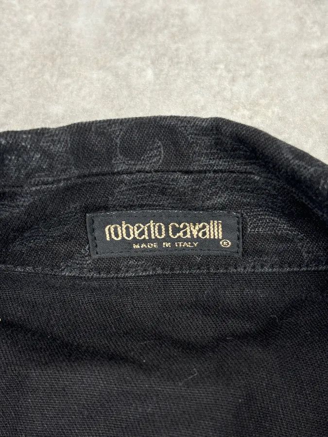 Roberto Cavalli 2000s Roberto Cavalli Black Obscure Damask Jacket Size M / US 6-8 / IT 42-44 - 11 Thumbnail