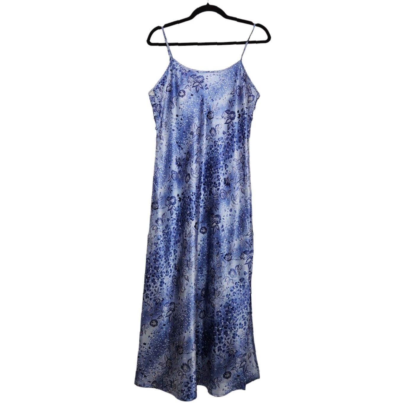 Vintage VINTAGE Slip Dress Dress, Midi, Blue, Inner Most, M, Women, Style: Slip Dress, Floral Ombre Tie Dye, Y2K, Fairy Whimsy Art, 90s Inspired Size M / US 6-8 / IT 42-44 - 2 Thumbnail