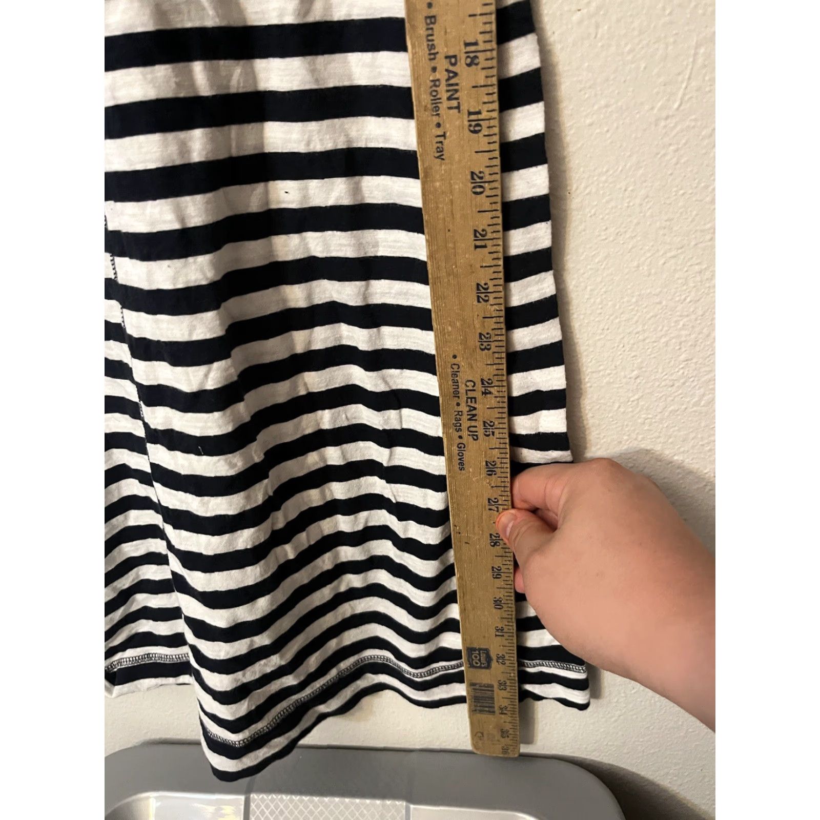 Banana Republic VINTAGE Banana Republic Mini Dress Womens Small Short Sleeve Black Striped Casual Party/Cocktail Size S / US 4 / IT 40 - 5 Thumbnail