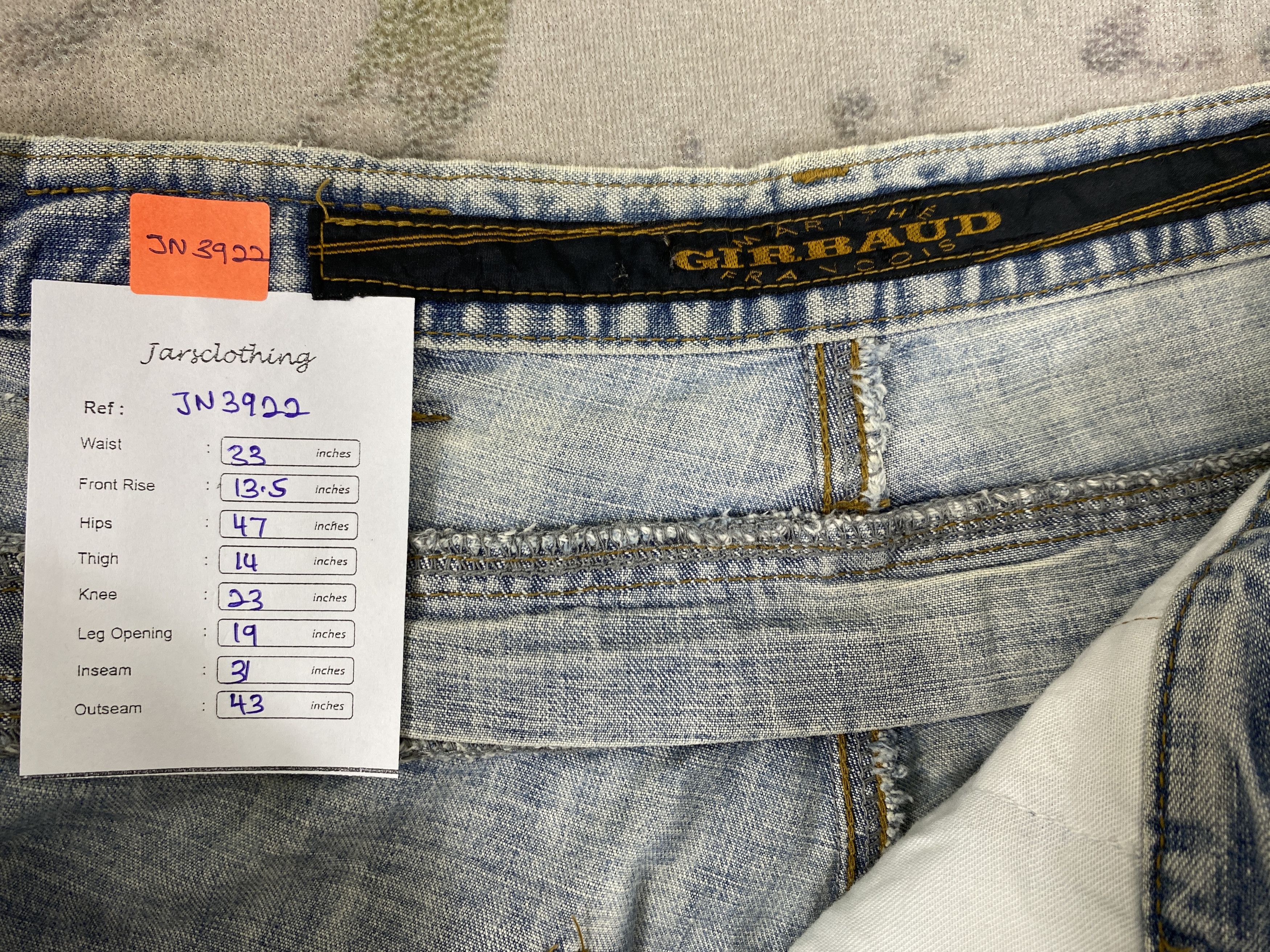 If Six Was Nine Vintage MFG LGB IfSixWasNine Style Denim Jeans-JN3922 Size US 33 - 9 Thumbnail