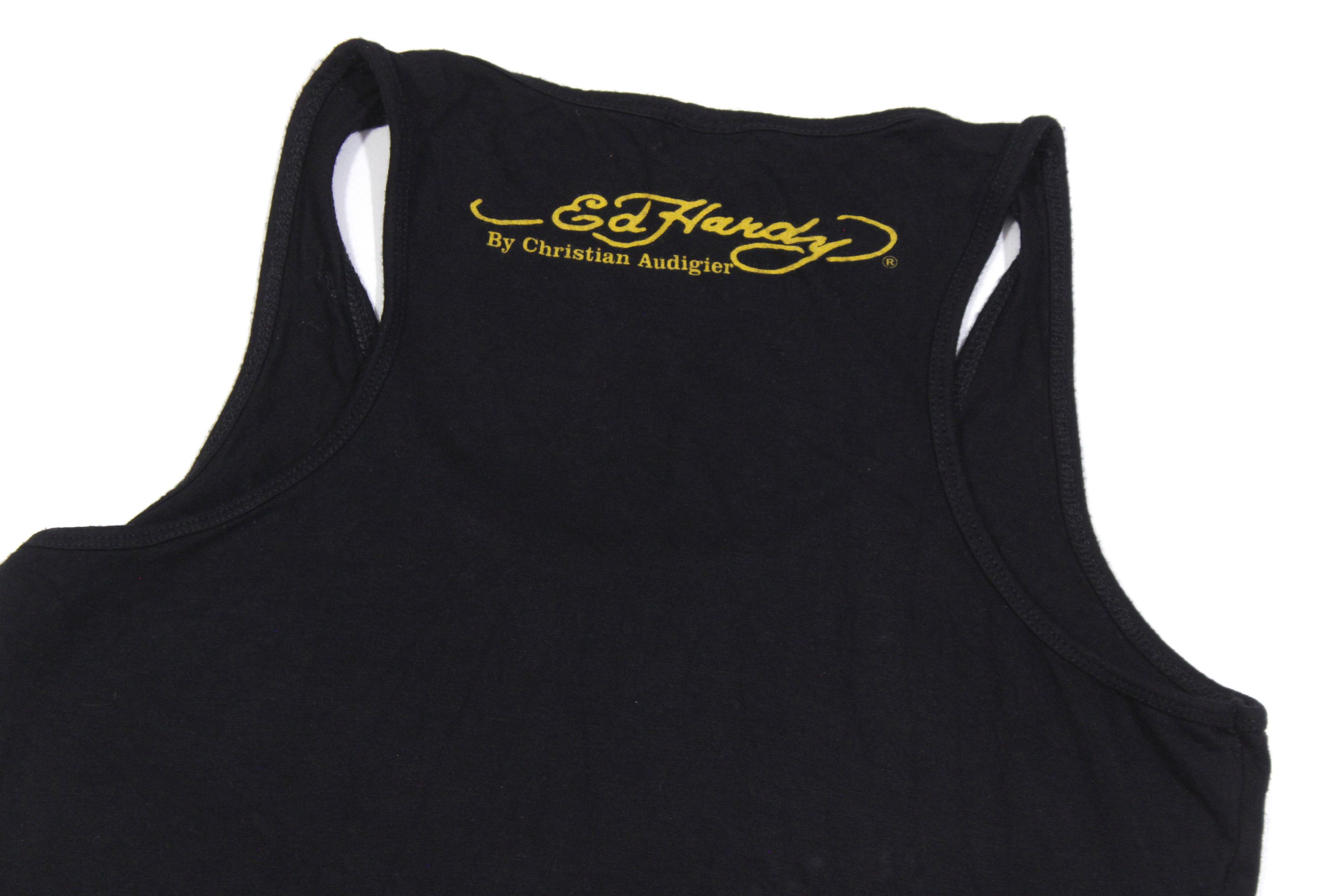 Christian Audigier Y2K Skull Logo Tank Top Vintage Made in USA Size L / US 10 / IT 46 - 5 Thumbnail