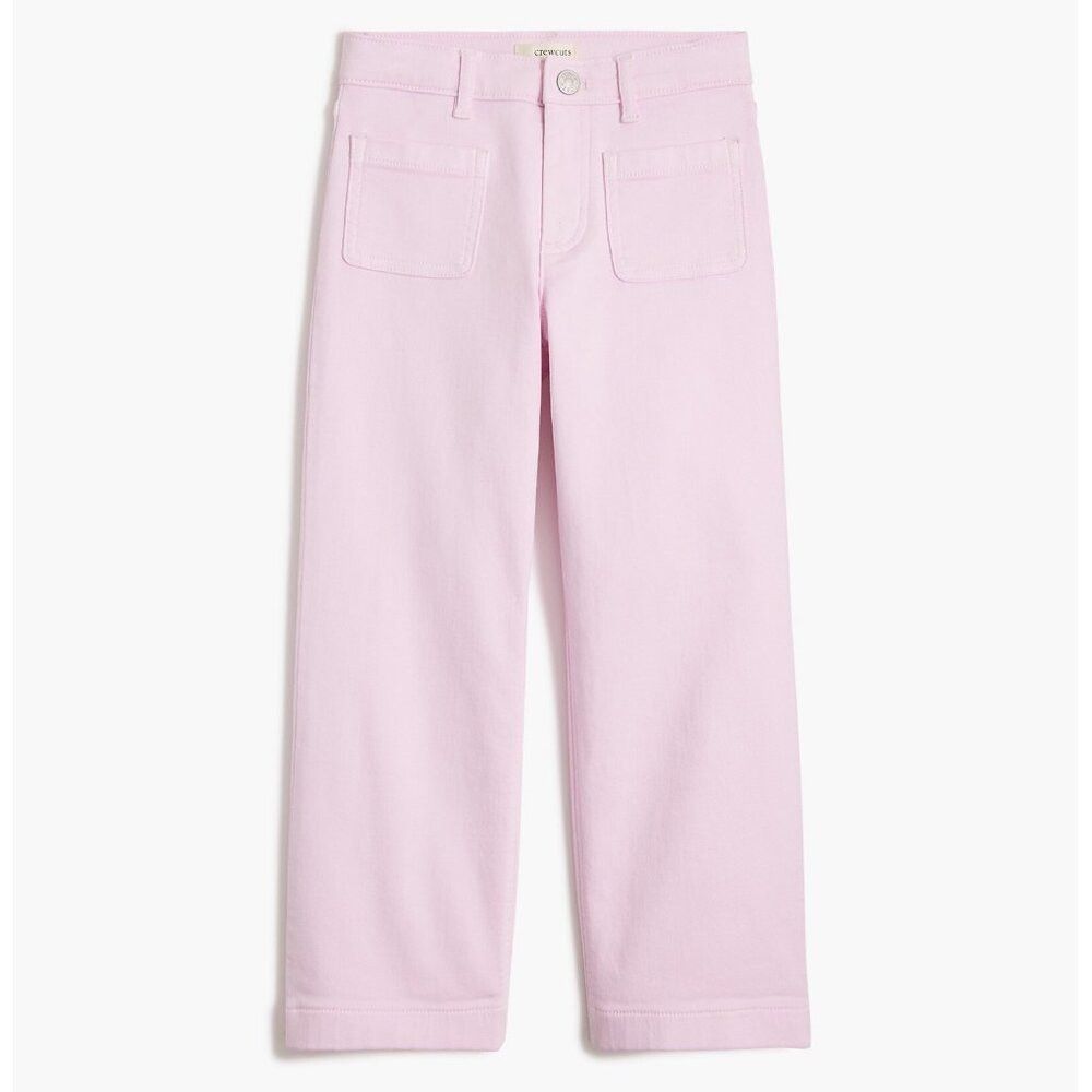 J.Crew J.Crew Crewcuts Girl's Pink Patch-pocket Wide Leg Jeans Siz Size 24" / US 00 / IT 34 - 1 Thumbnail