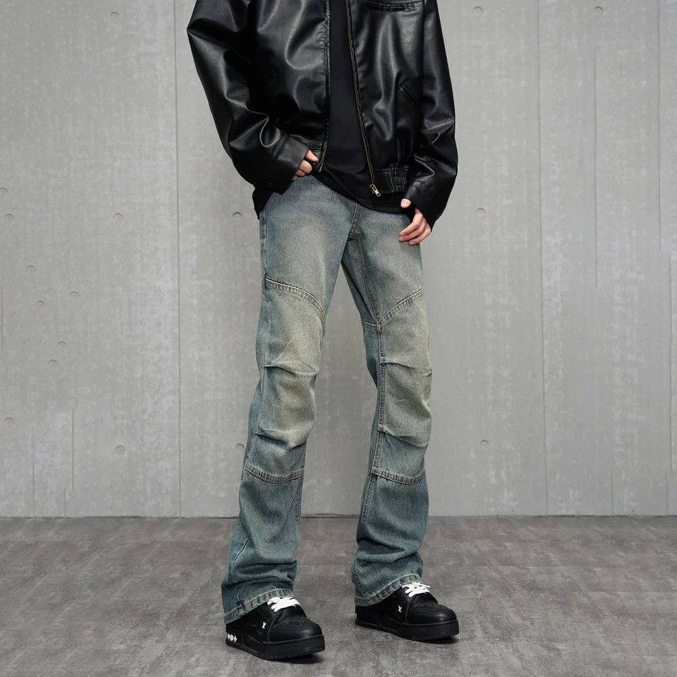 Jeans Men Streetwear Blue Vintage Casual Fashion Y2K Style