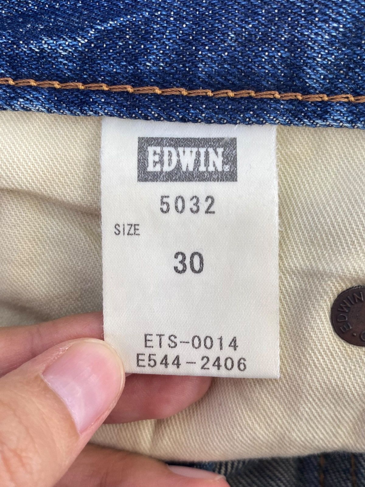 Edwin Edwin 503 Whiskers Ripped Style Loose Jeans Size US 32 / EU 48 - 11 Thumbnail