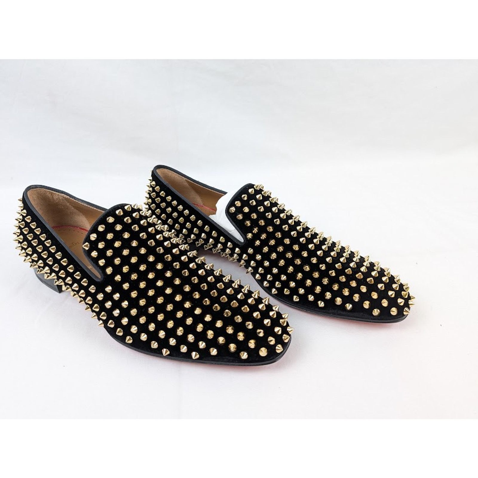 Christian Louboutin o1rshd1 Dandelion Spikes Flat Shoes in Black/Dorado Size US 9.5 / EU 42-43 - 9 Thumbnail