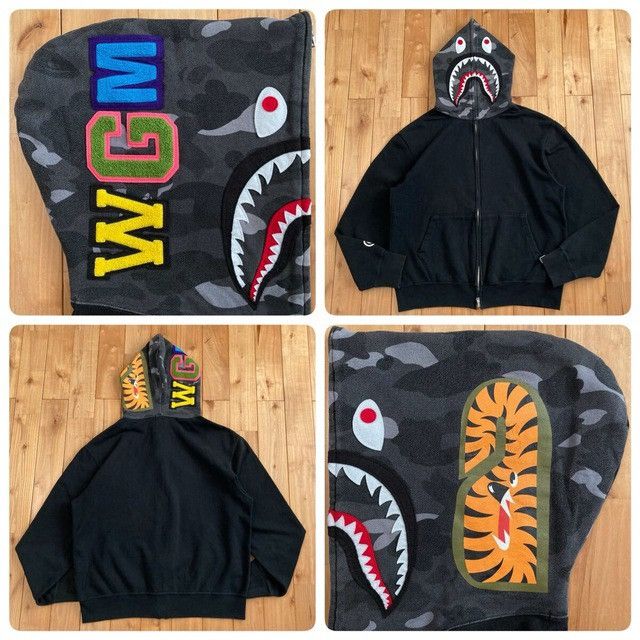 Bape 🔥Aoyama limited🔥 BAPE CAMO Shark Full Zip Hoodie APE NIGO Size US M / EU 48-50 / 2 - 1 Thumbnail