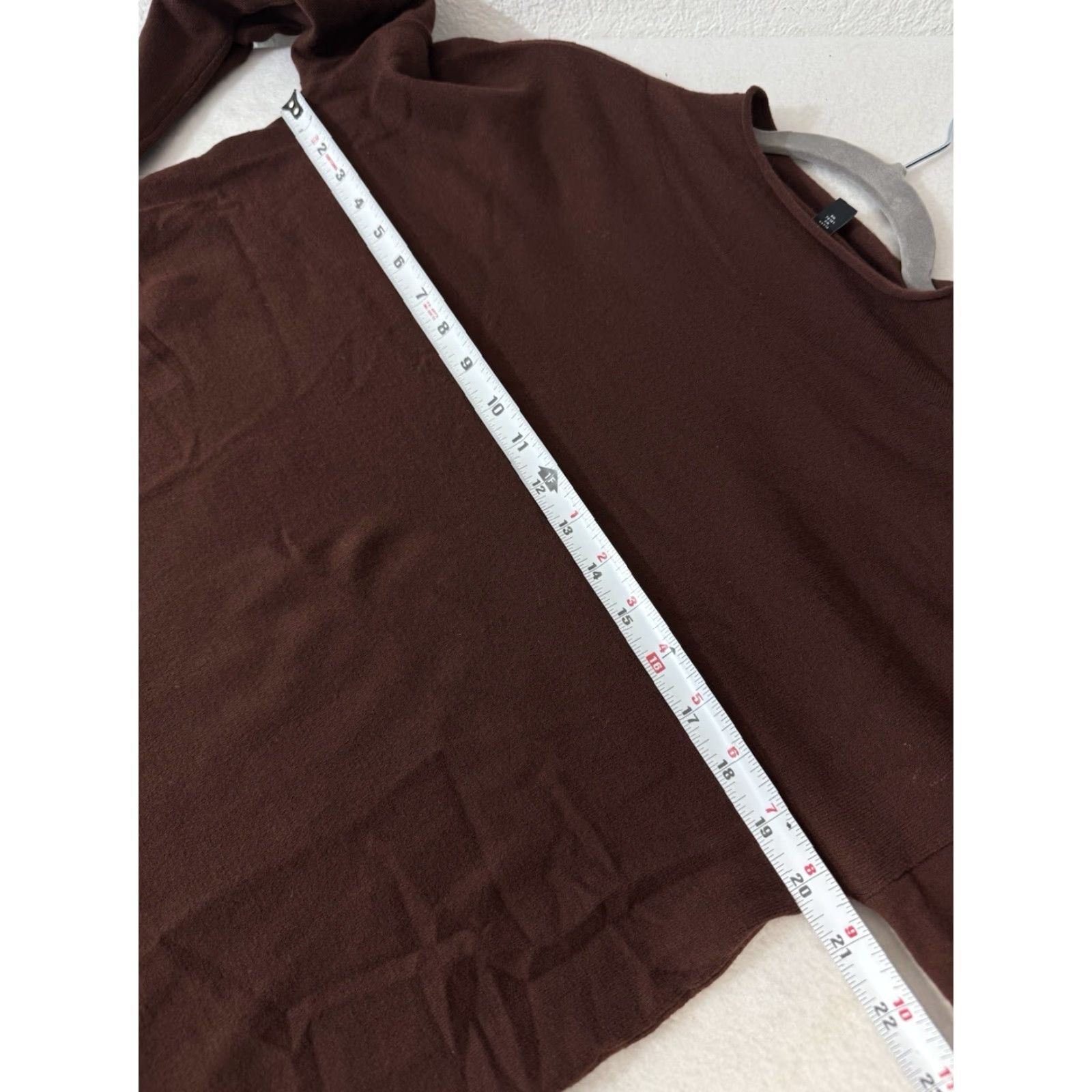 Eileen Fisher EILEEN FISHER Top Tunic Long Sleeve Brown XS XXS Womens Pullover Stretch Mock Neck Shirt Size XXS / US 00 / IT 34 - 5 Thumbnail