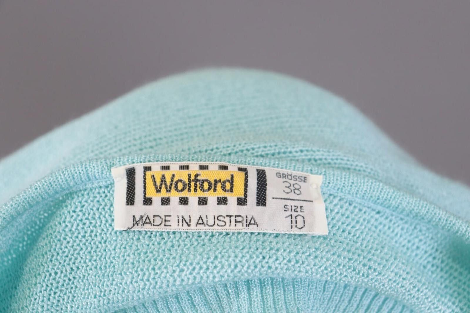 Wolford Wolford Blue Mesh Knit Stretch Top Shirt Size 38 / 10 Size L / US 10 / IT 46 - 10 Thumbnail