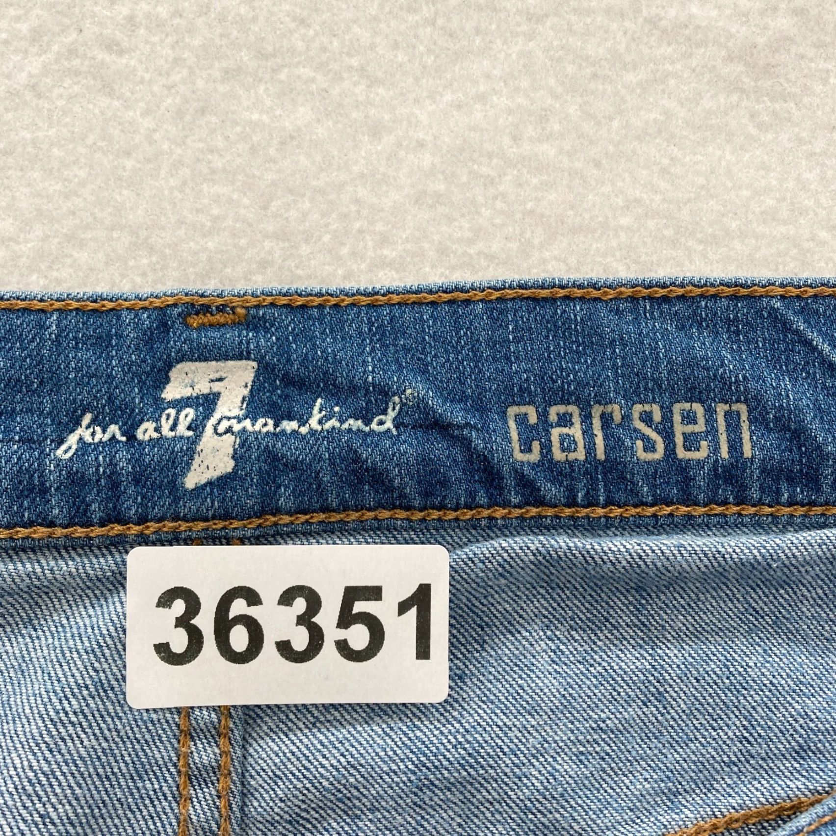 7 For All Mankind 7 For All Mankind Carsen Straight Jeans Mens 34x29 Blue Stretch Denim Casual Size US 34 / EU 50 - 4 Thumbnail