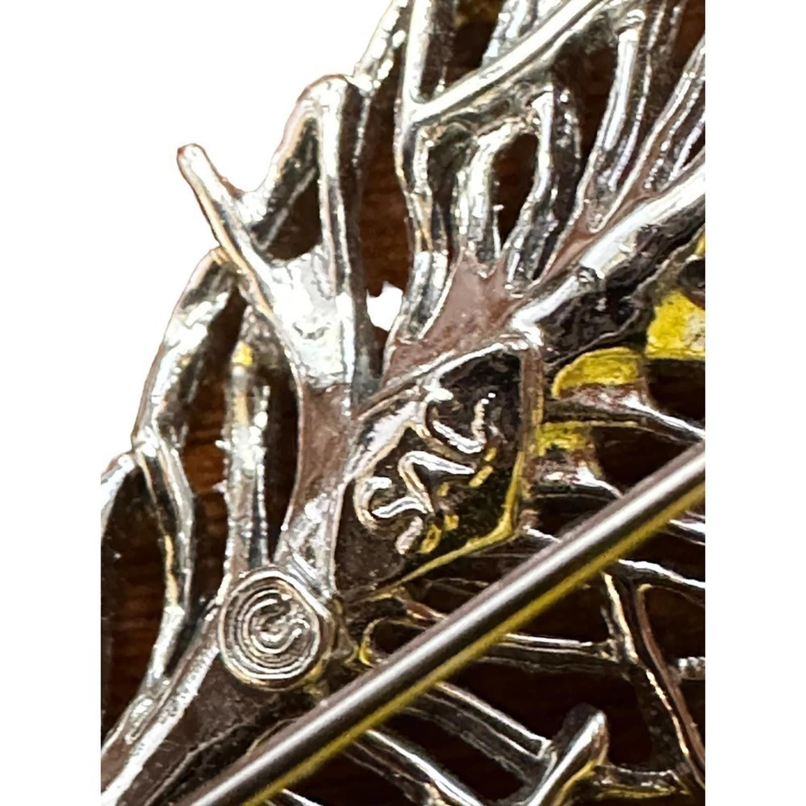 Vintage Silver Toned Feather Brooch Size ONE SIZE - 3 Thumbnail